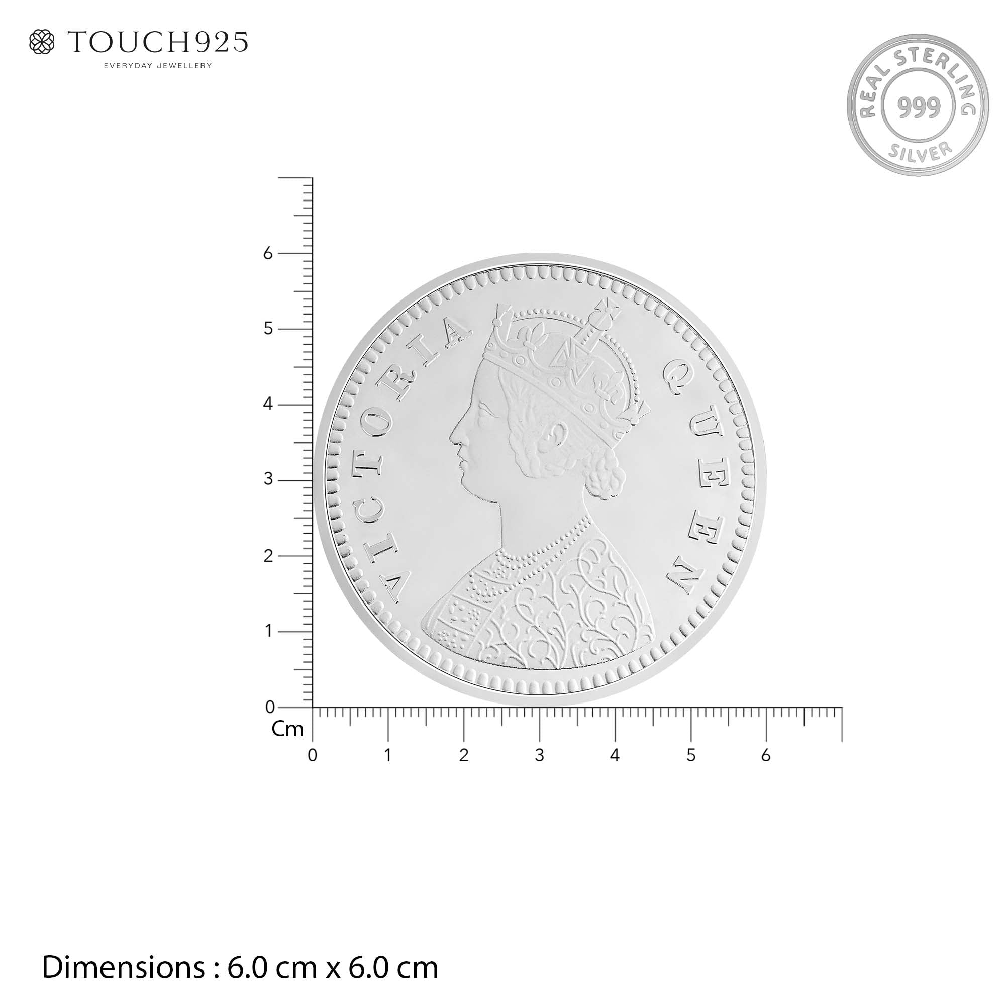 Pure 999 Silver 50g Queen Victoria Coin