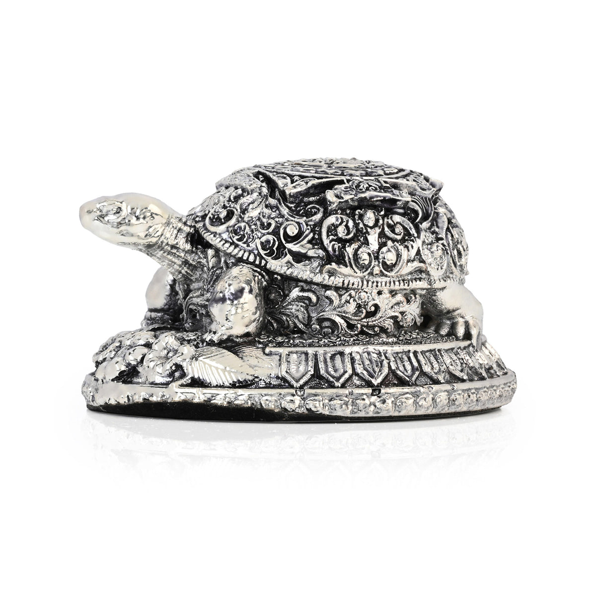 999 Silver Plated Tortoise Idol