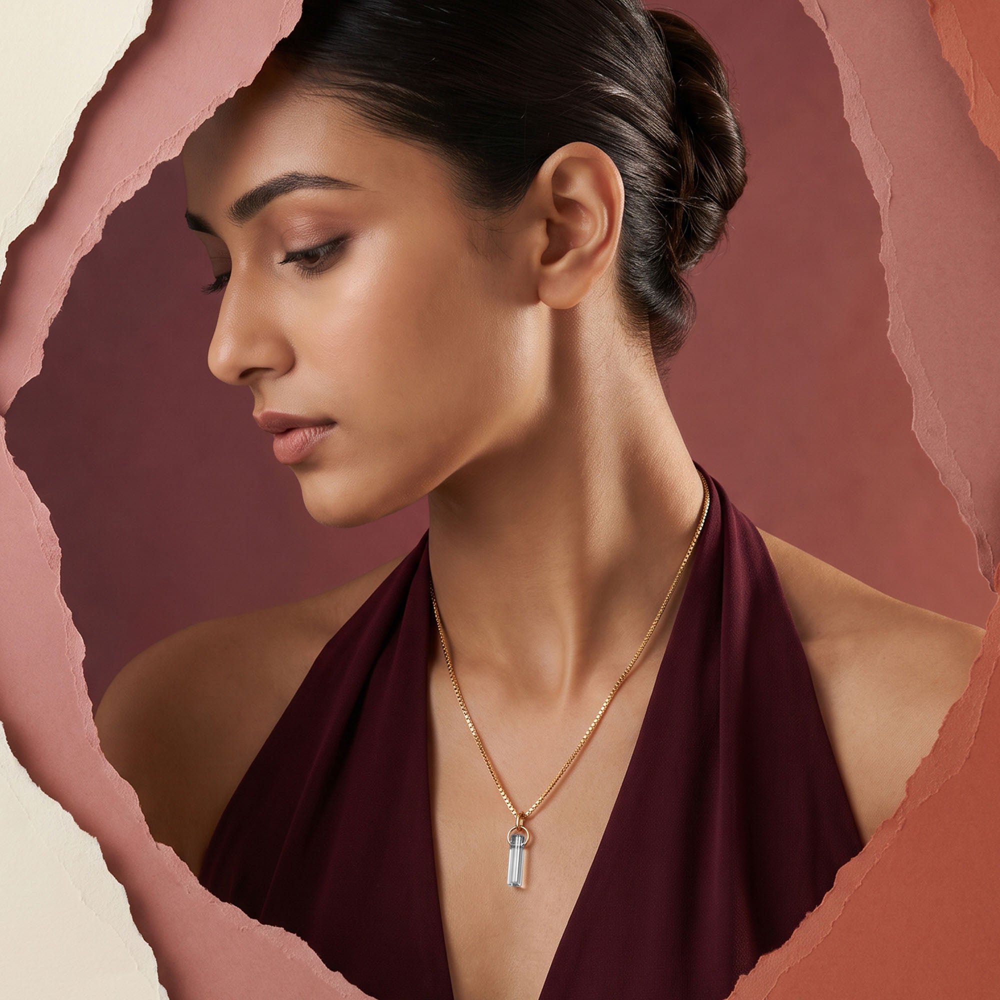 Clara Birthstone Necklace (Apr)