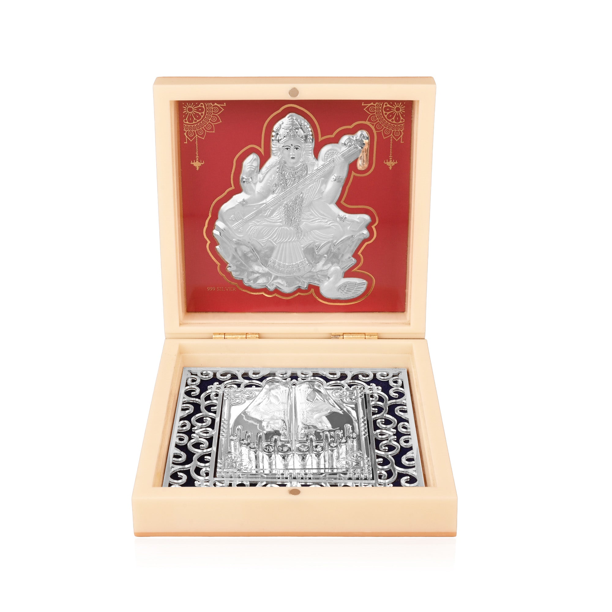 999 Silver Maa Saraswati Paduka Gift Box