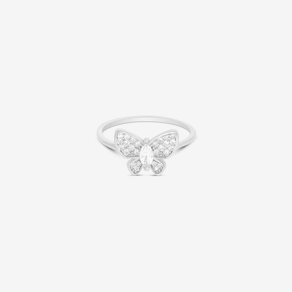 Butterfly Serenity Silver Ring