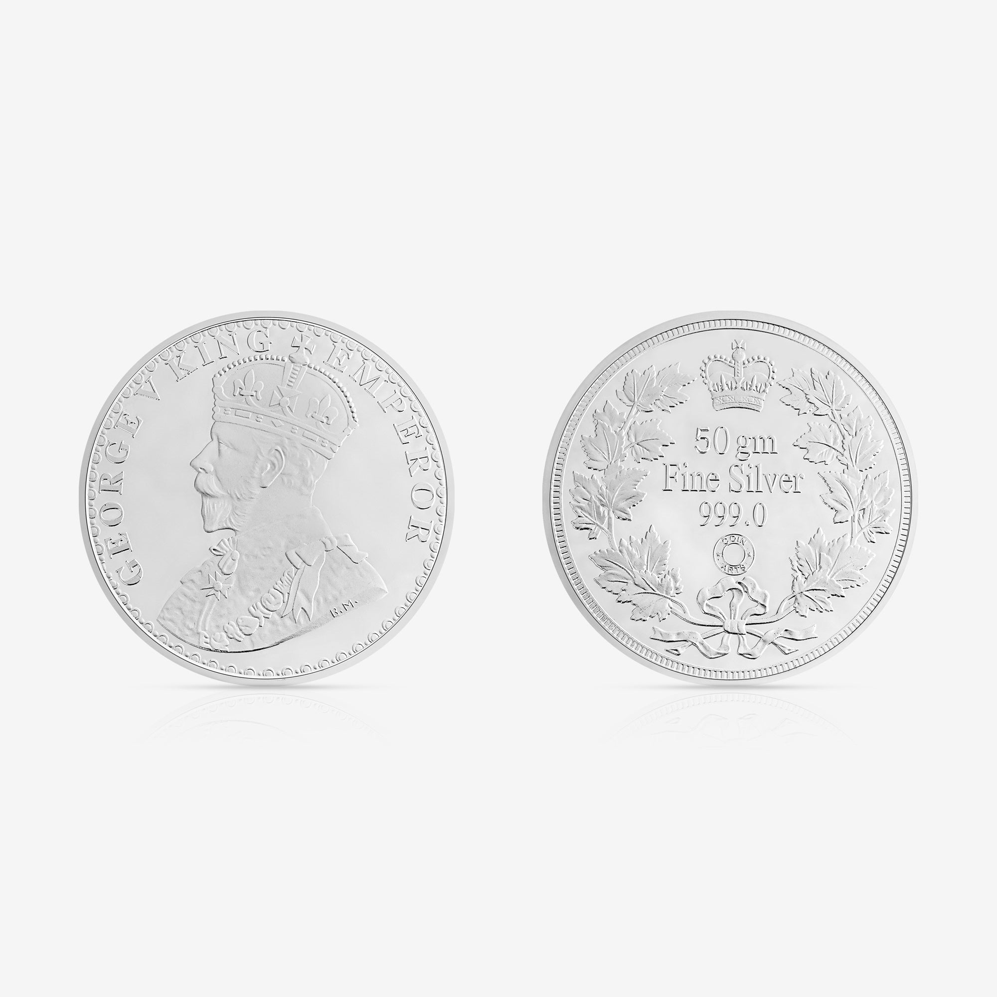 Pure 999 Silver 50g King George V Coin