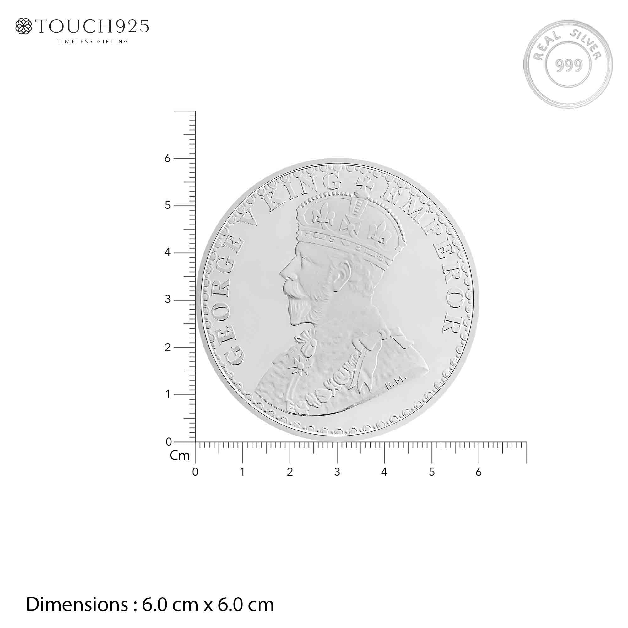 50g King George V Pure 999 Silver Coin