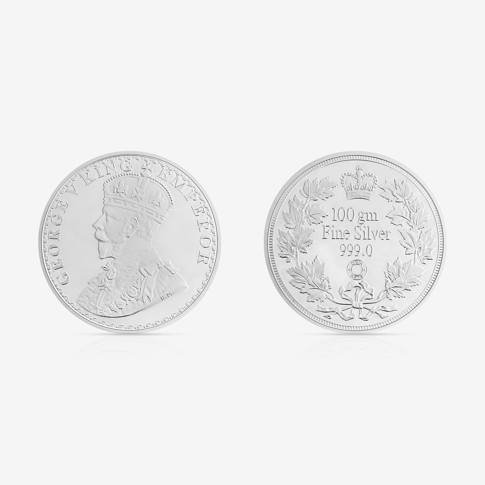 Pure 999 Silver 100g King George V Coin