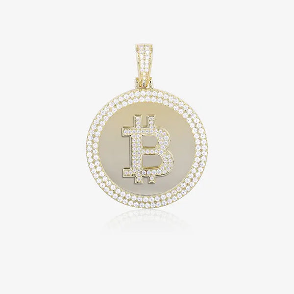 Crypto Elegance Zircon Studded Gold Locket