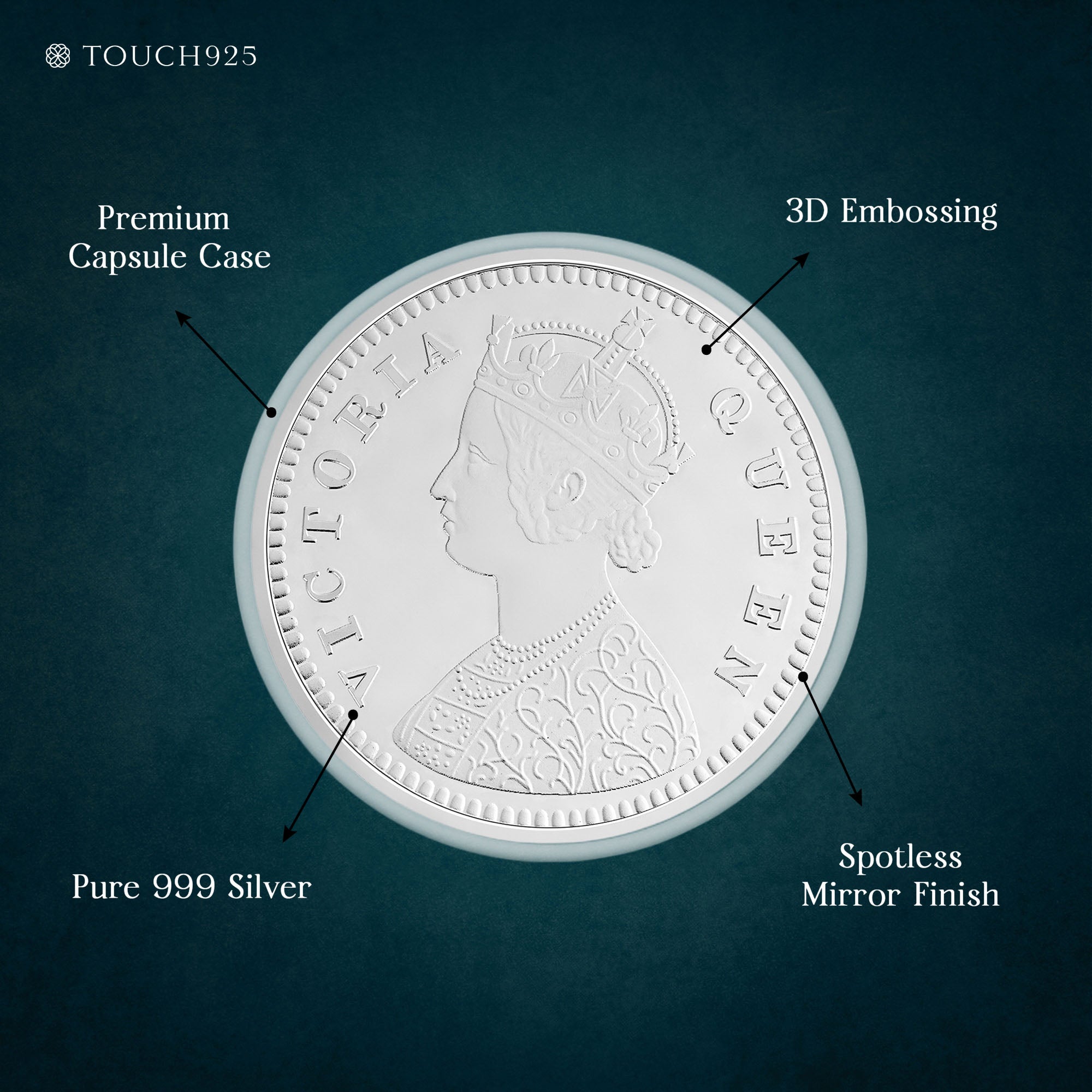 100g Queen Victoria Pure 999 Silver Coin