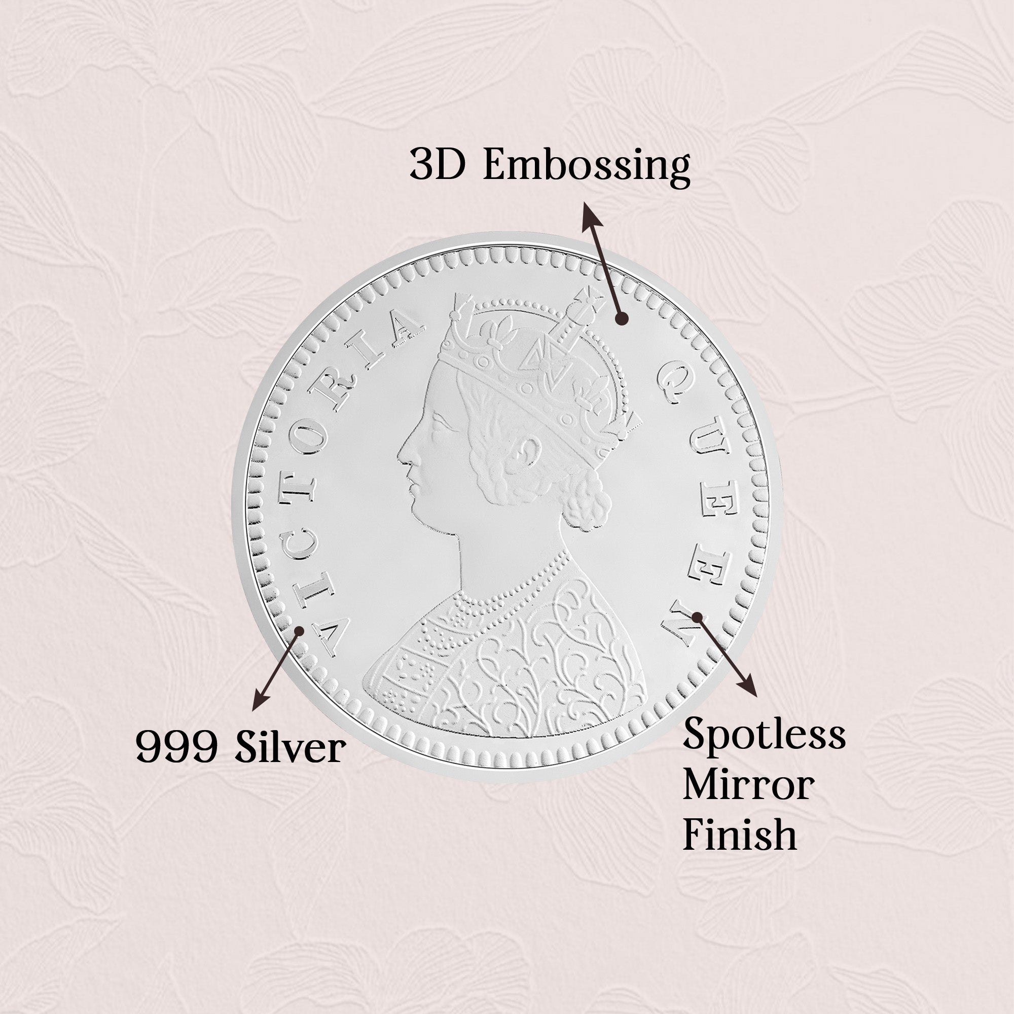 Pure 999 Silver 100g Queen Victoria Coin