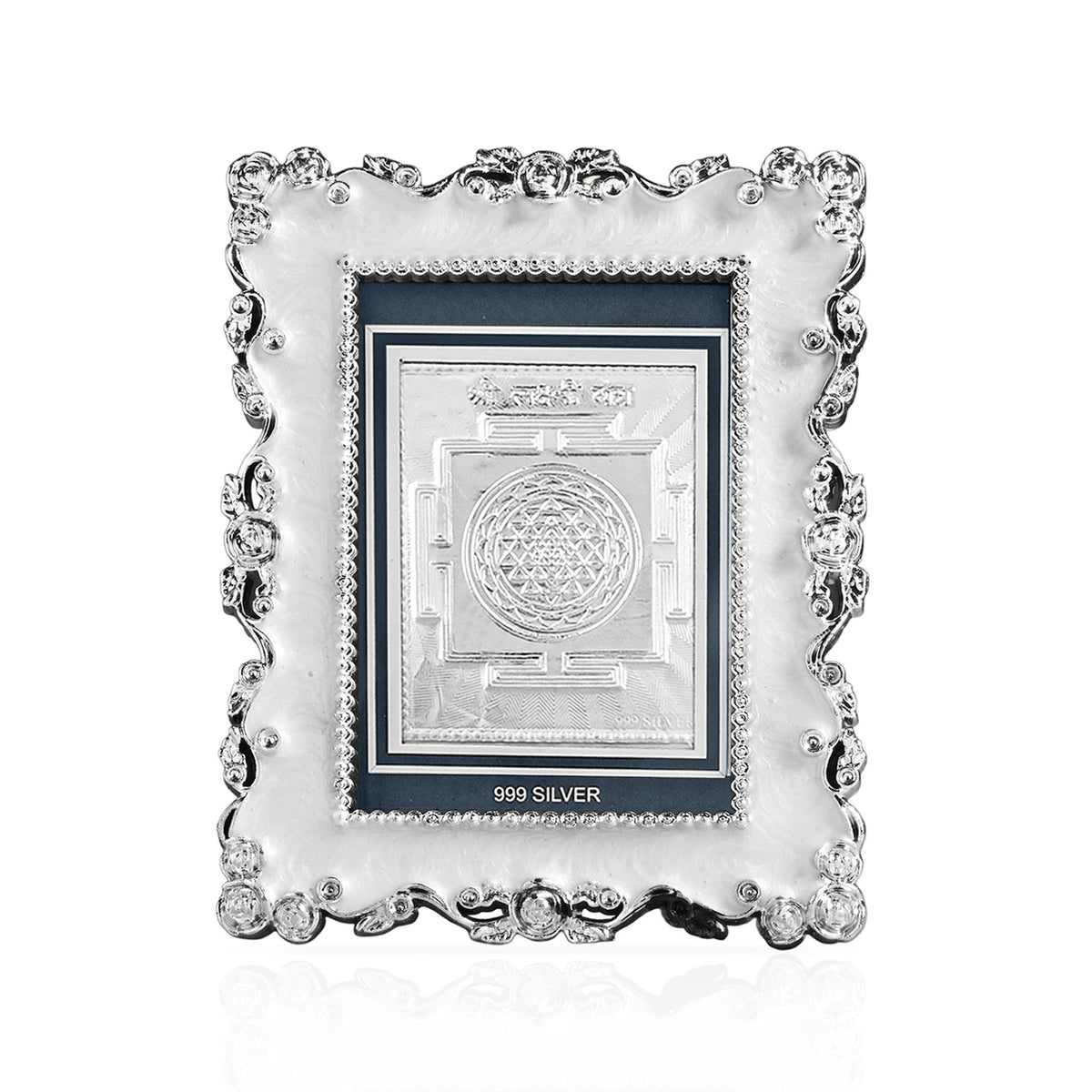 999 Silver Lakshmi Yantra Frame