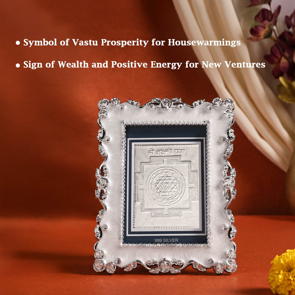 999 Silver Lakshmi Yantra Frame