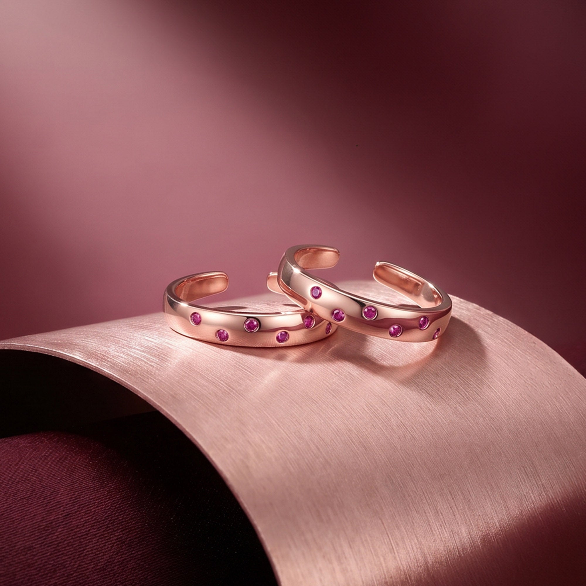 Rosé Droplets Toe Ring