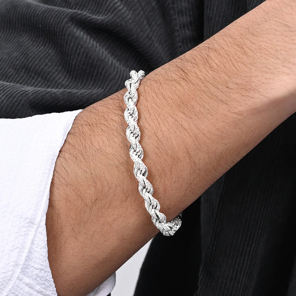 Bold Silver Knot Bracelet