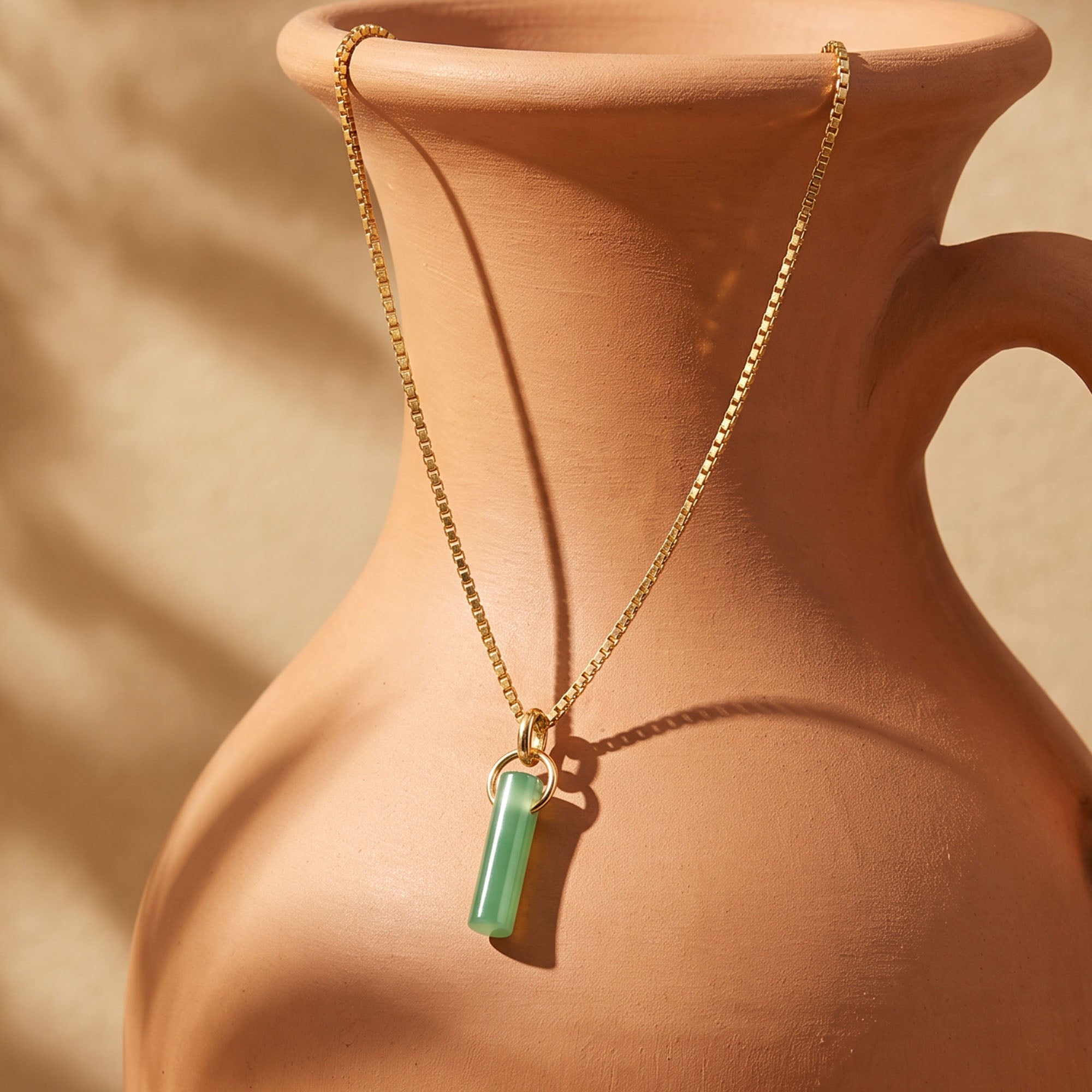 Zia Birthstone Necklace (Aug)