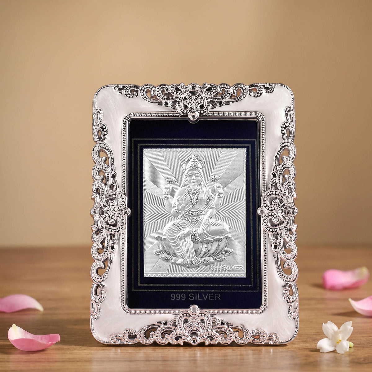 Goddess Lakshmi 999 Silver Photo Frame