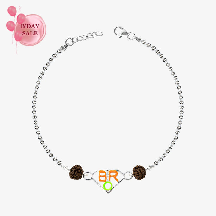 Silver "BRO" Rakhi - Touch925