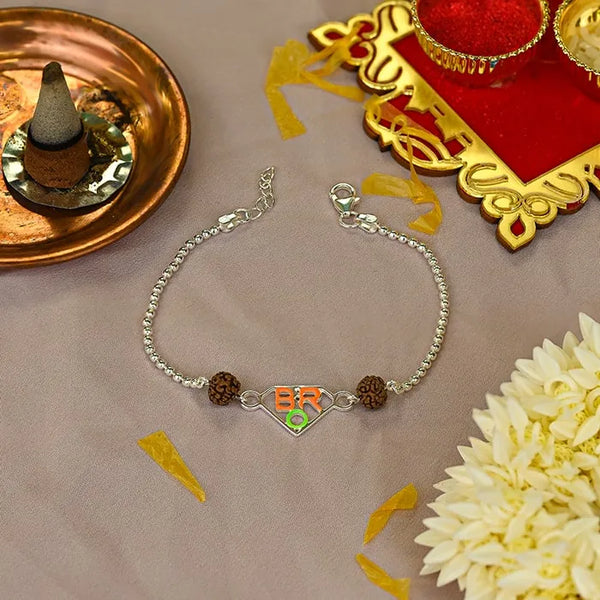 Silver "BRO" Rakhi - Touch925