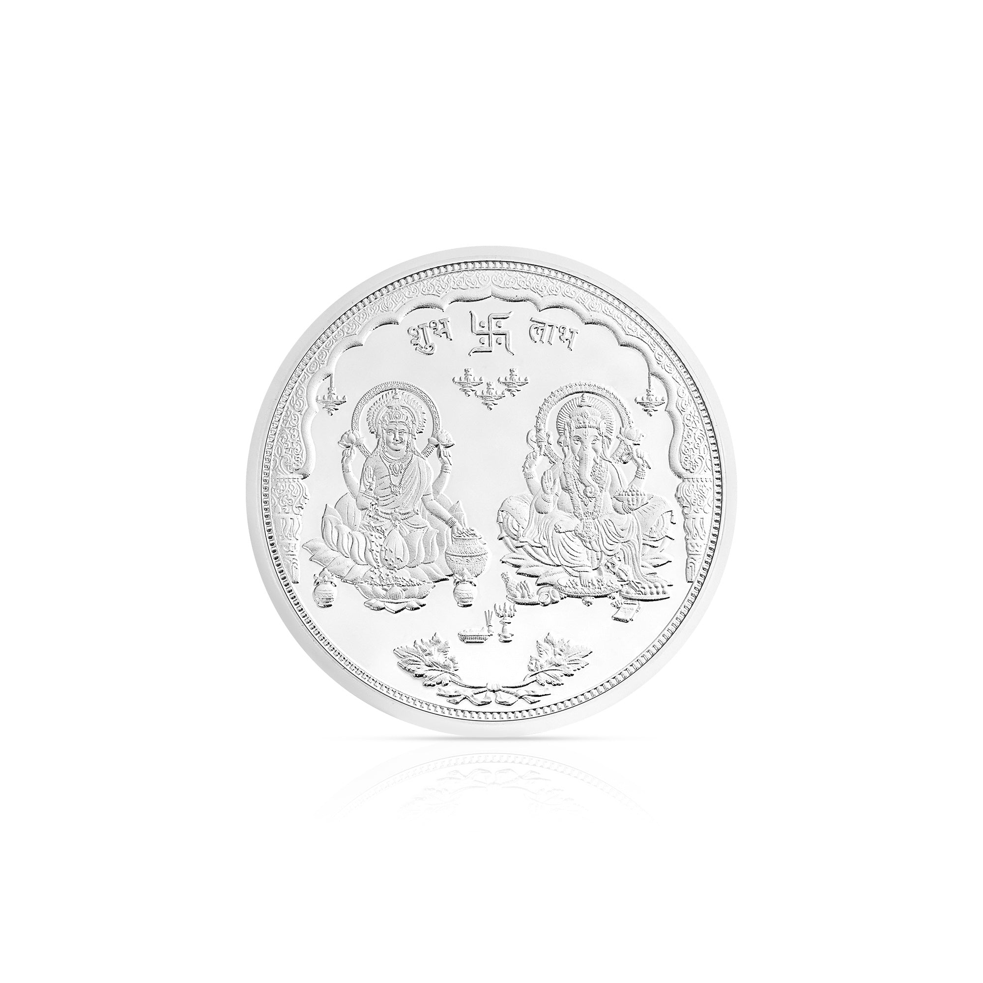 Pure 999 Silver 100g Lakshmi Ganesh Shubh Labh Coin