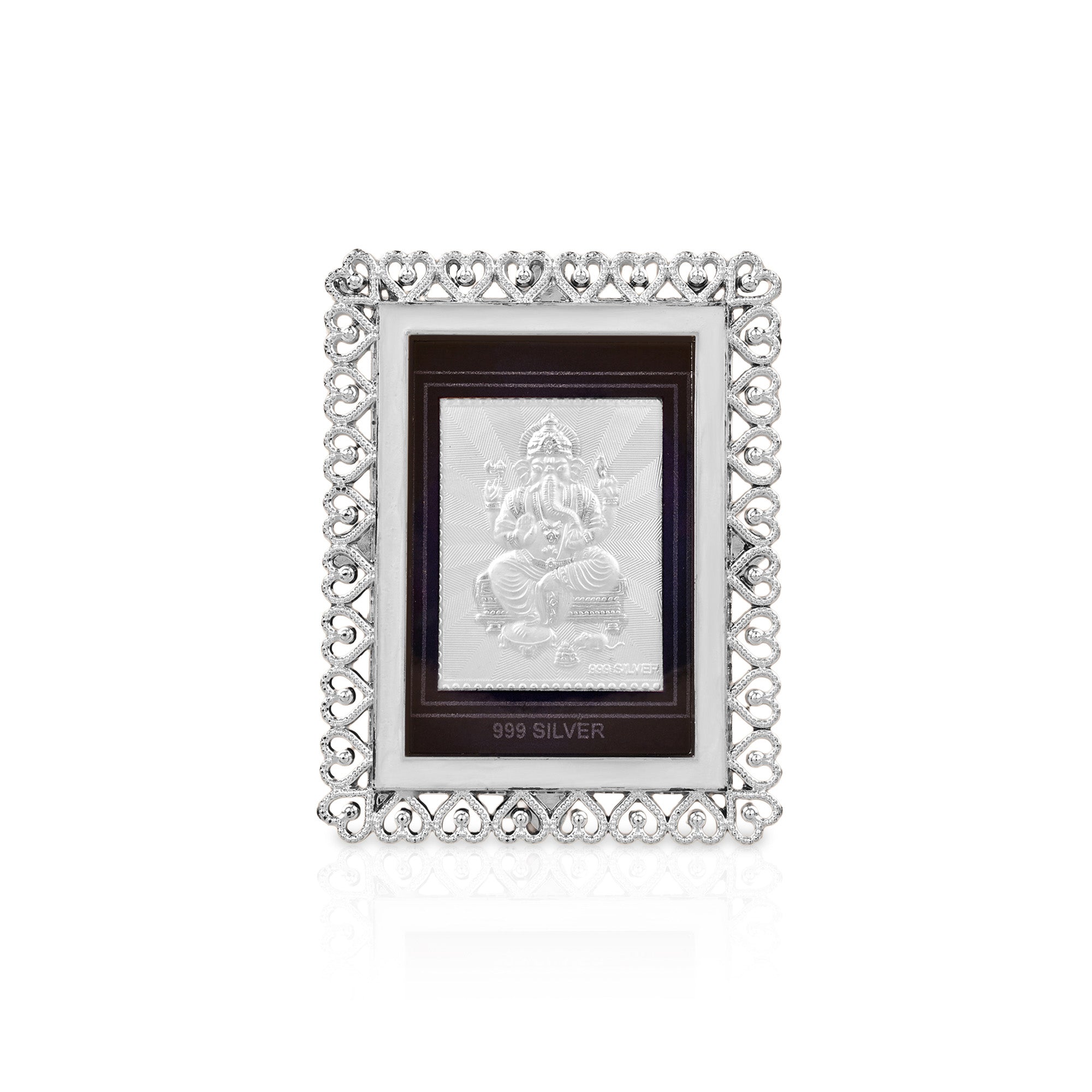 999 Silver Ganesh Ji Frame