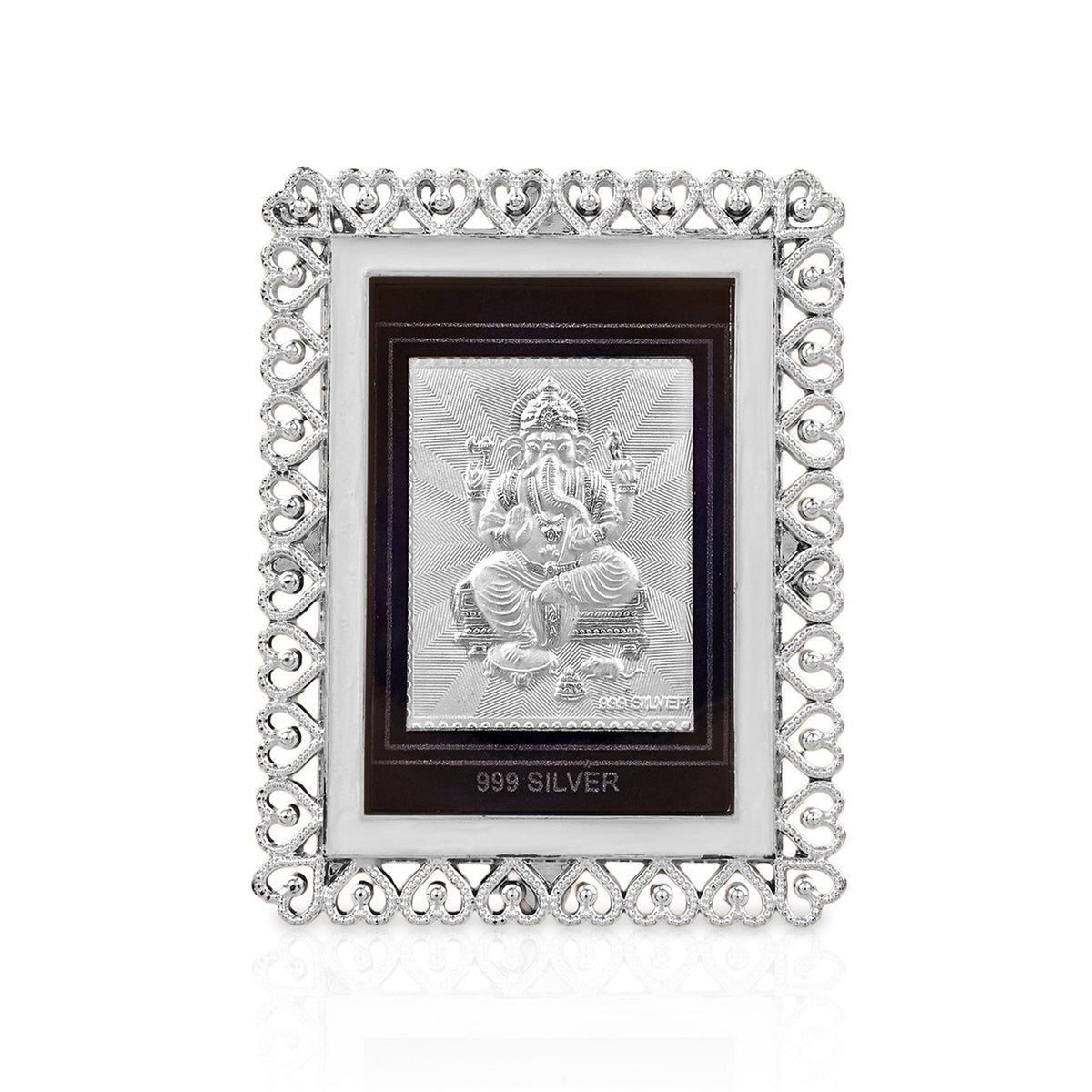 999 Silver Ganesh Ji Frame