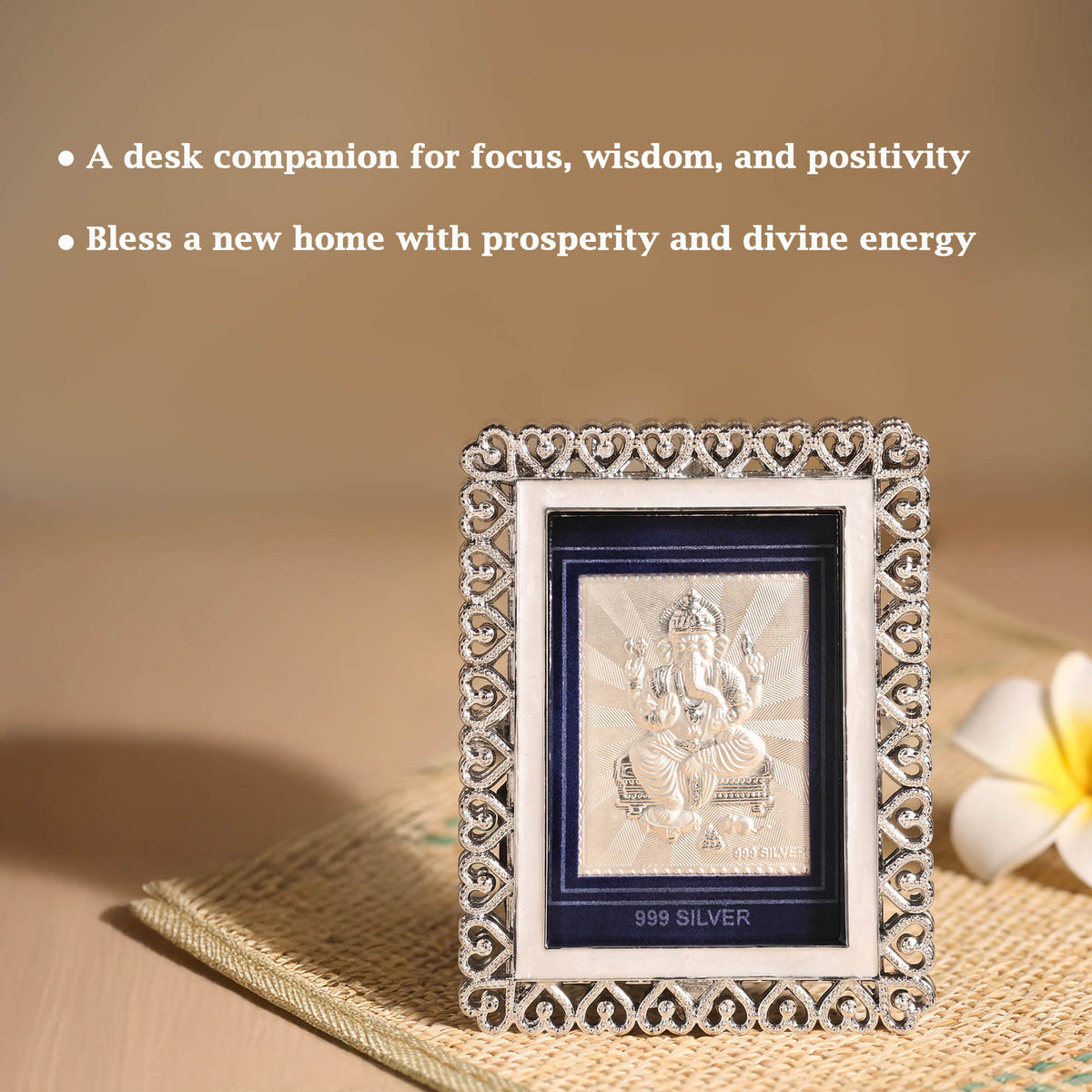 999 Silver Ganesh Ji Frame