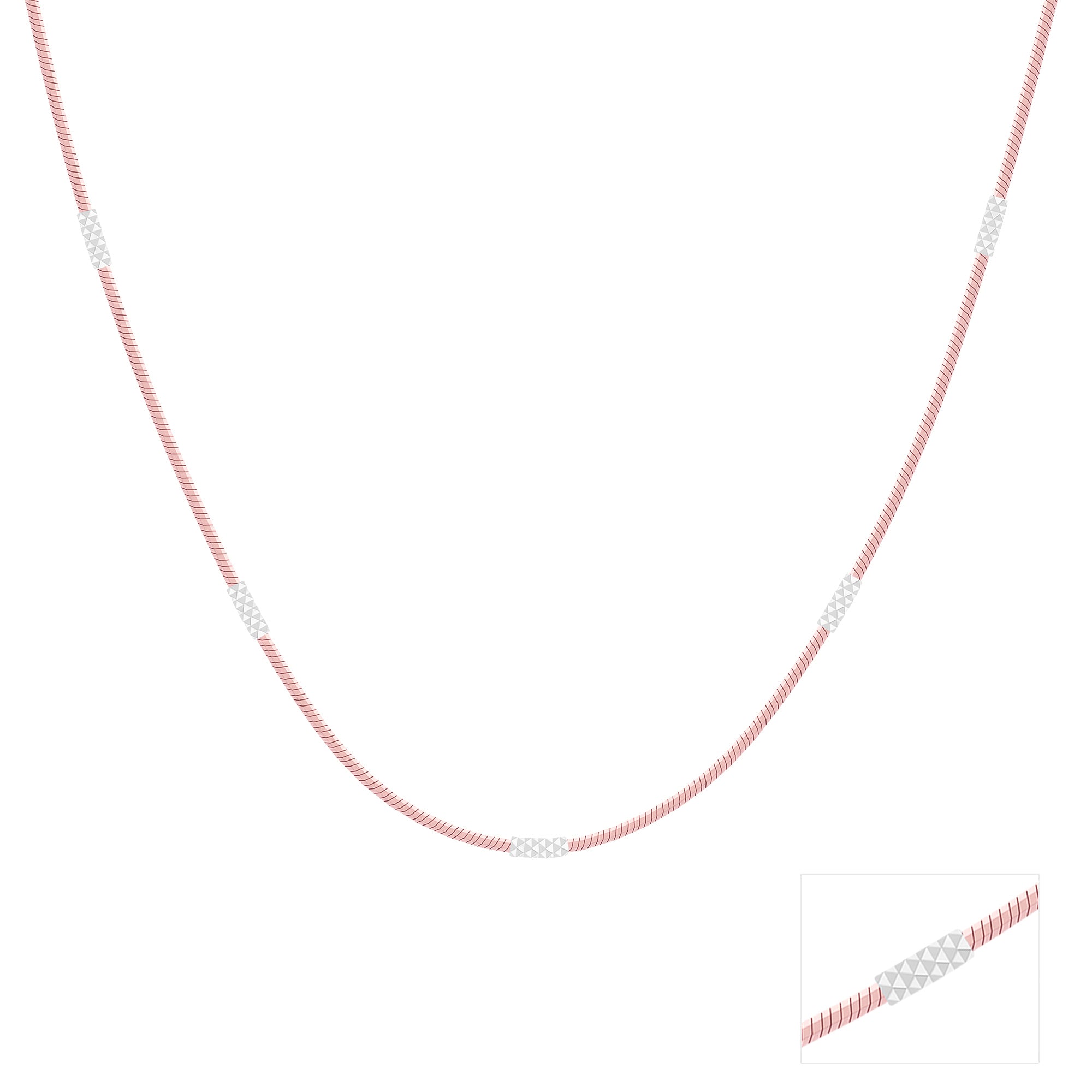 Dual-Tone Sleek Silver Chain - Touch925 Silver Jewellery