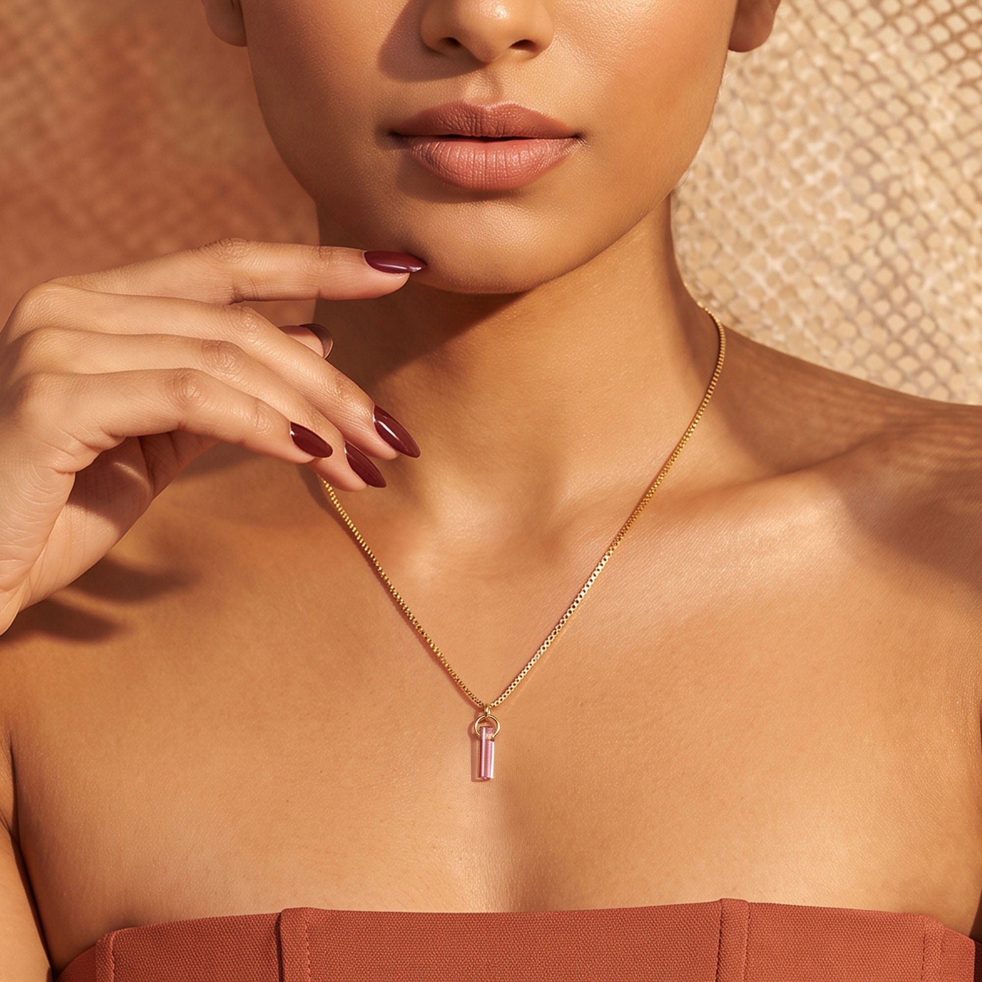 Aura Birthstone Necklace (Oct)