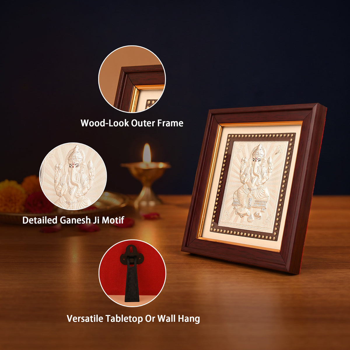 Ganesh Ji 999 Silver Frame