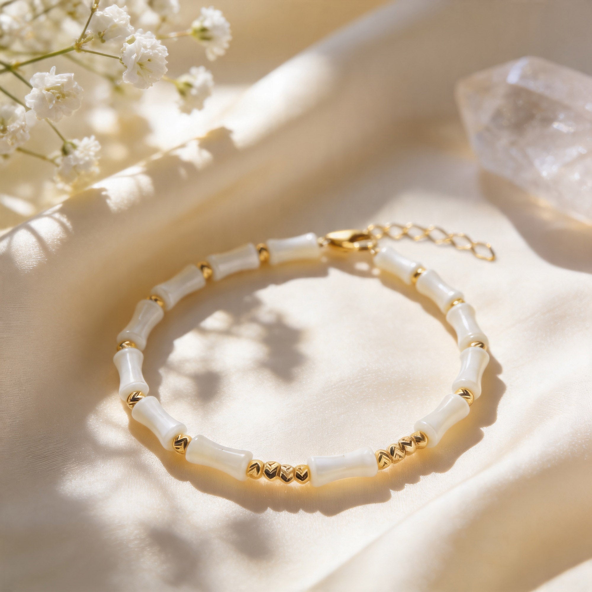 White Barrel Kids Bracelet