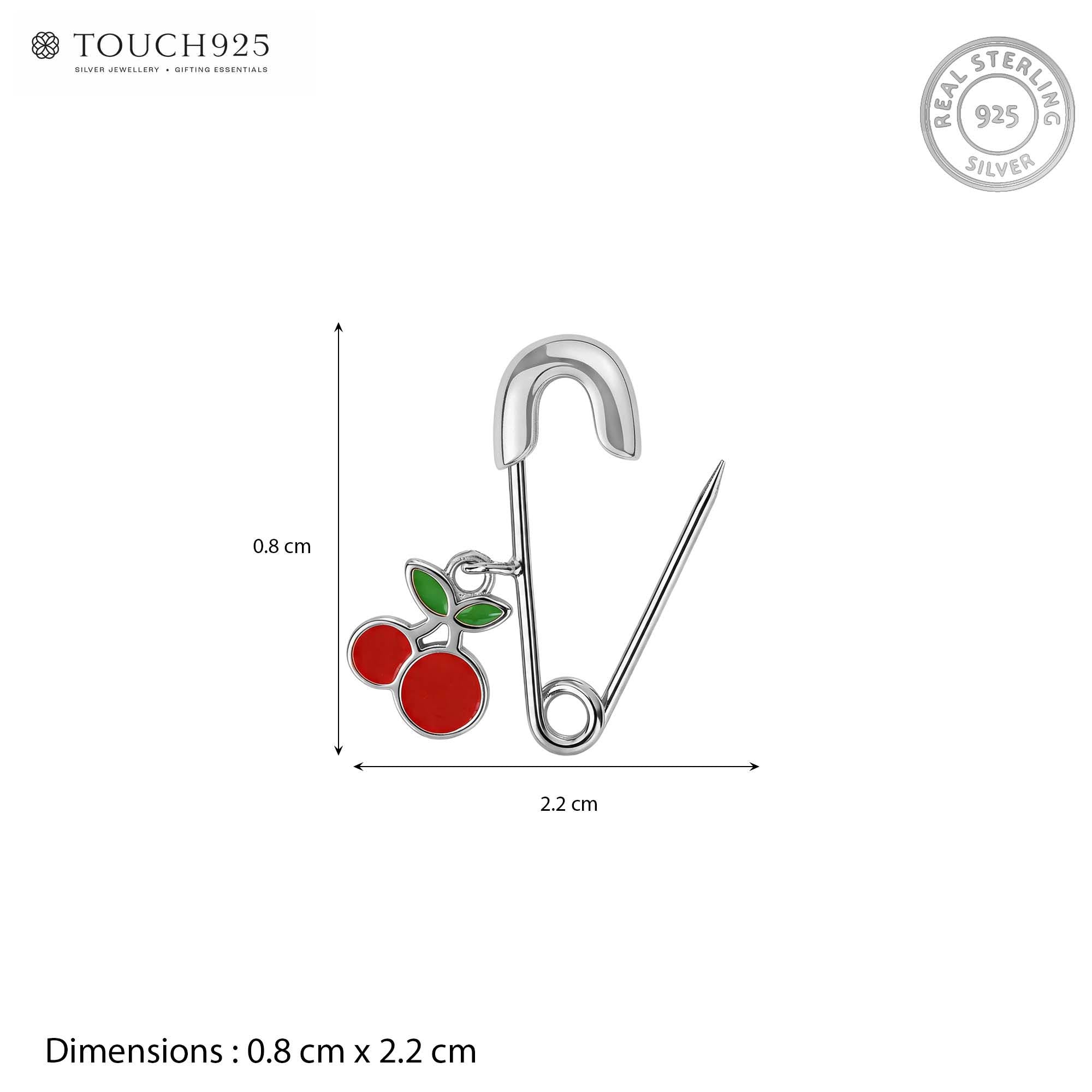 Cherry Charm Kids Safety Pin