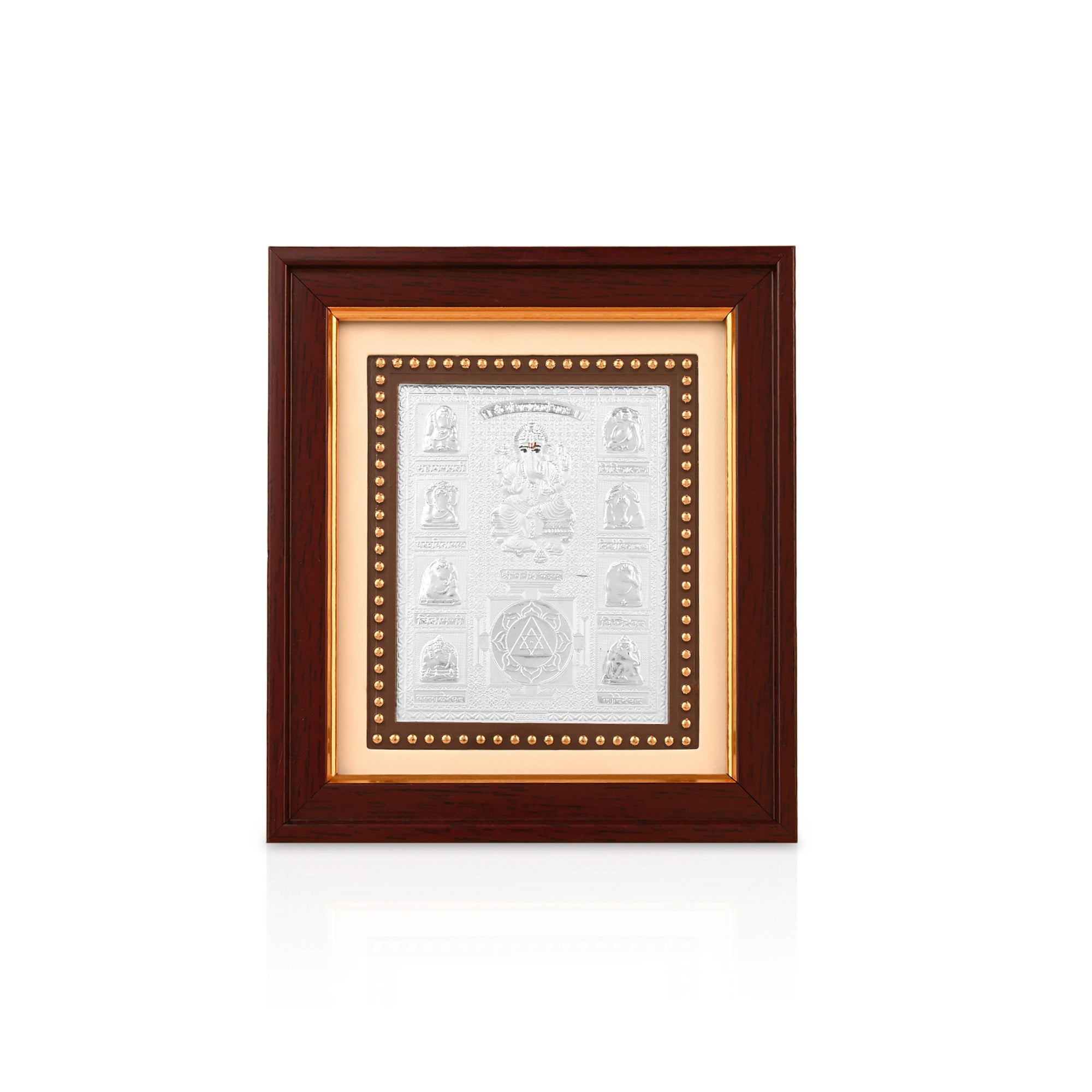 999 Silver Shree Ashtavinayak Yantra Frame