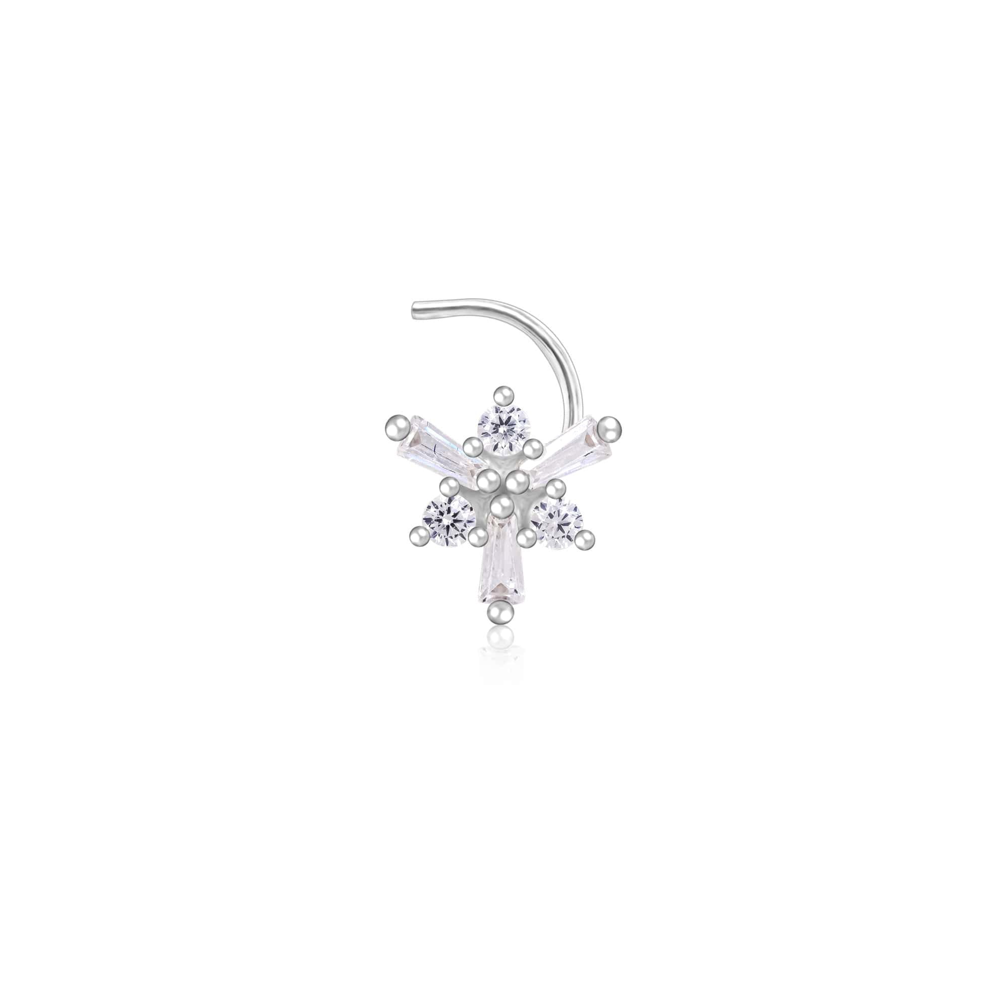 Snowflakes Nose Pin