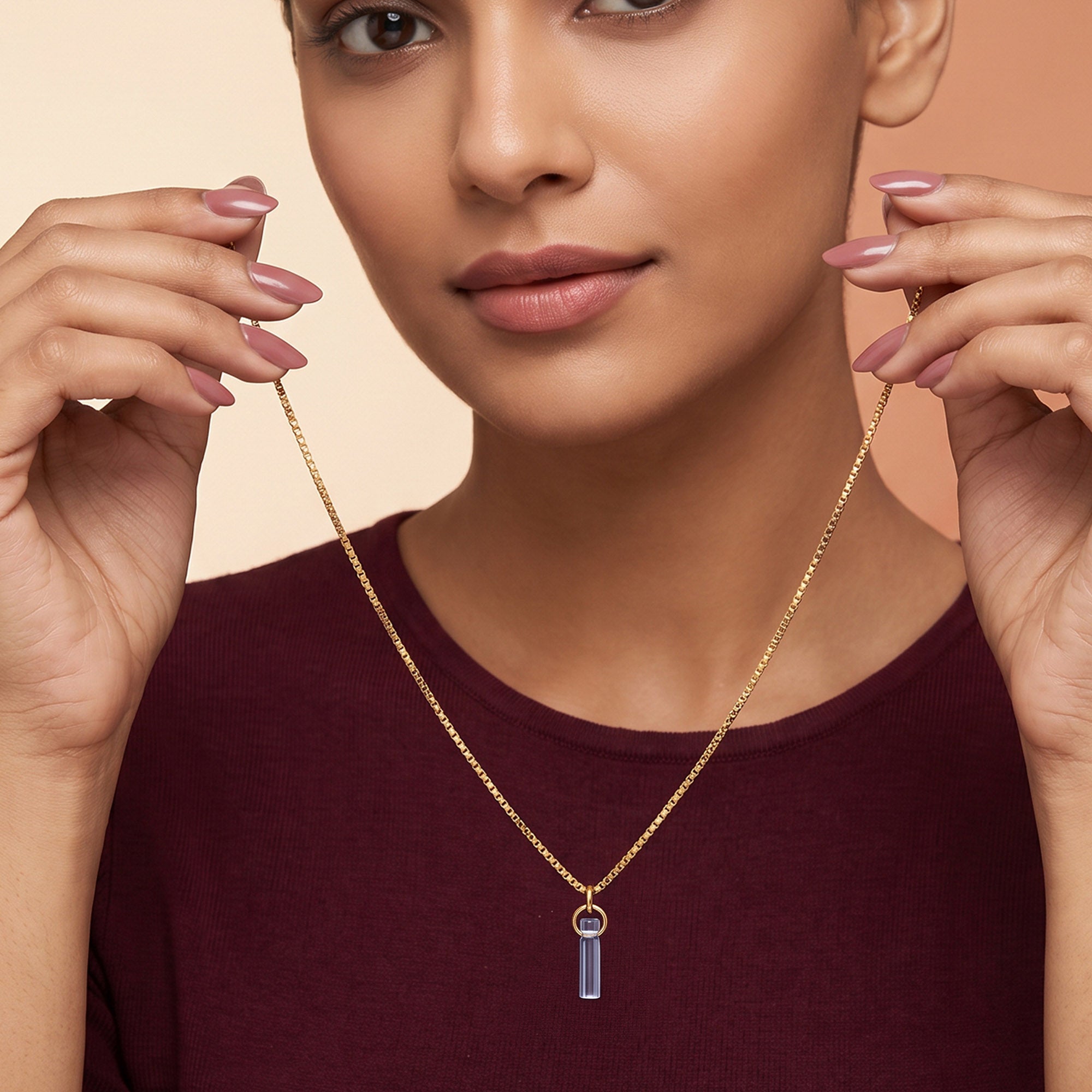 Nova Birthstone Necklace (Dec)