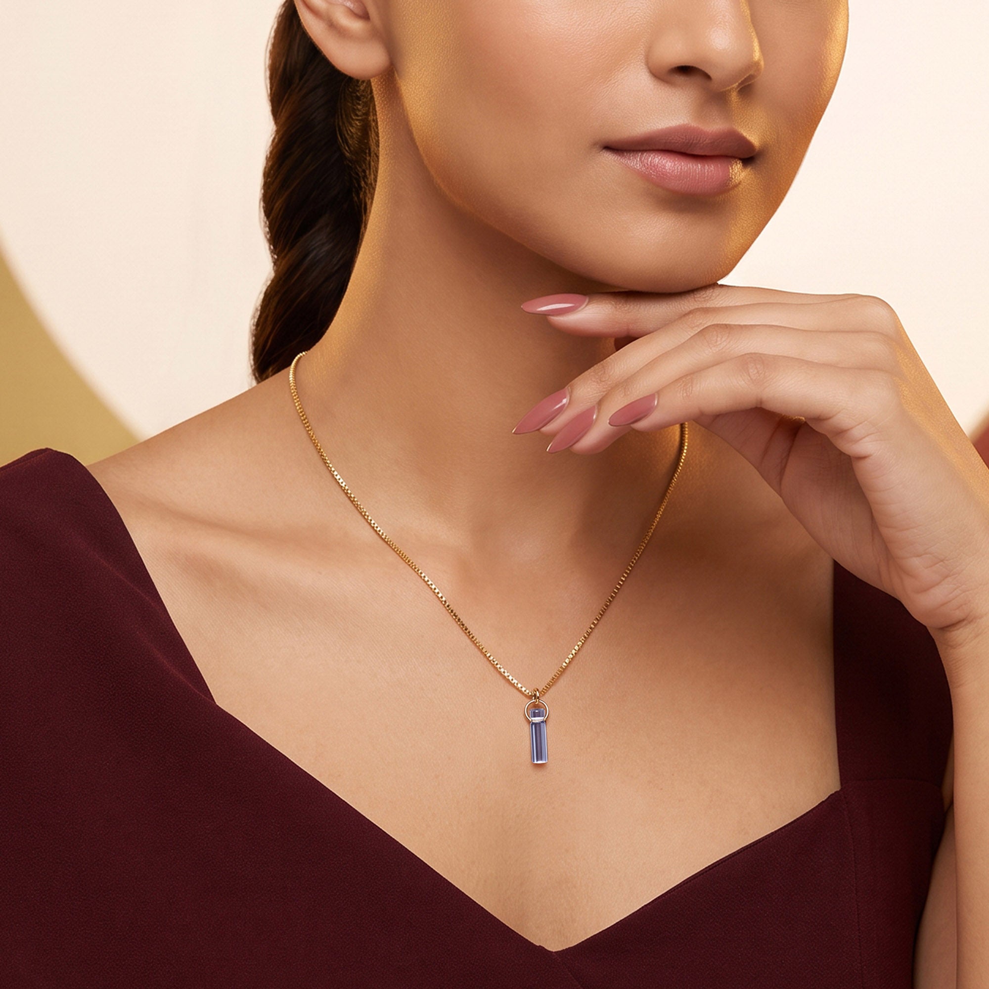 Nova Birthstone Necklace (Dec)