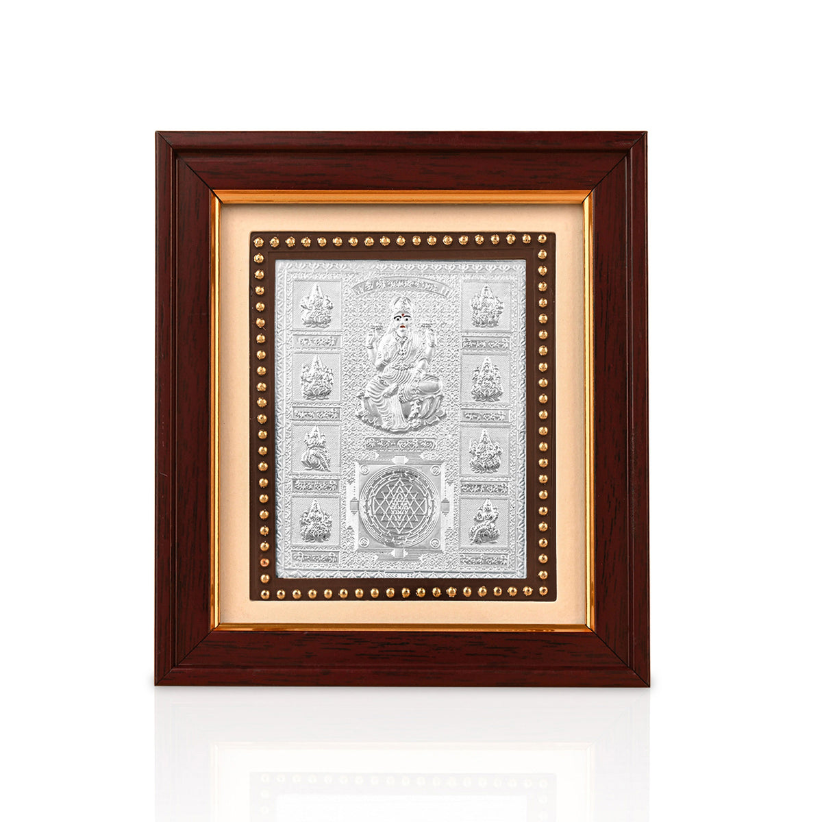 999 Silver Shree Ashtalakshmi Yantra Frame