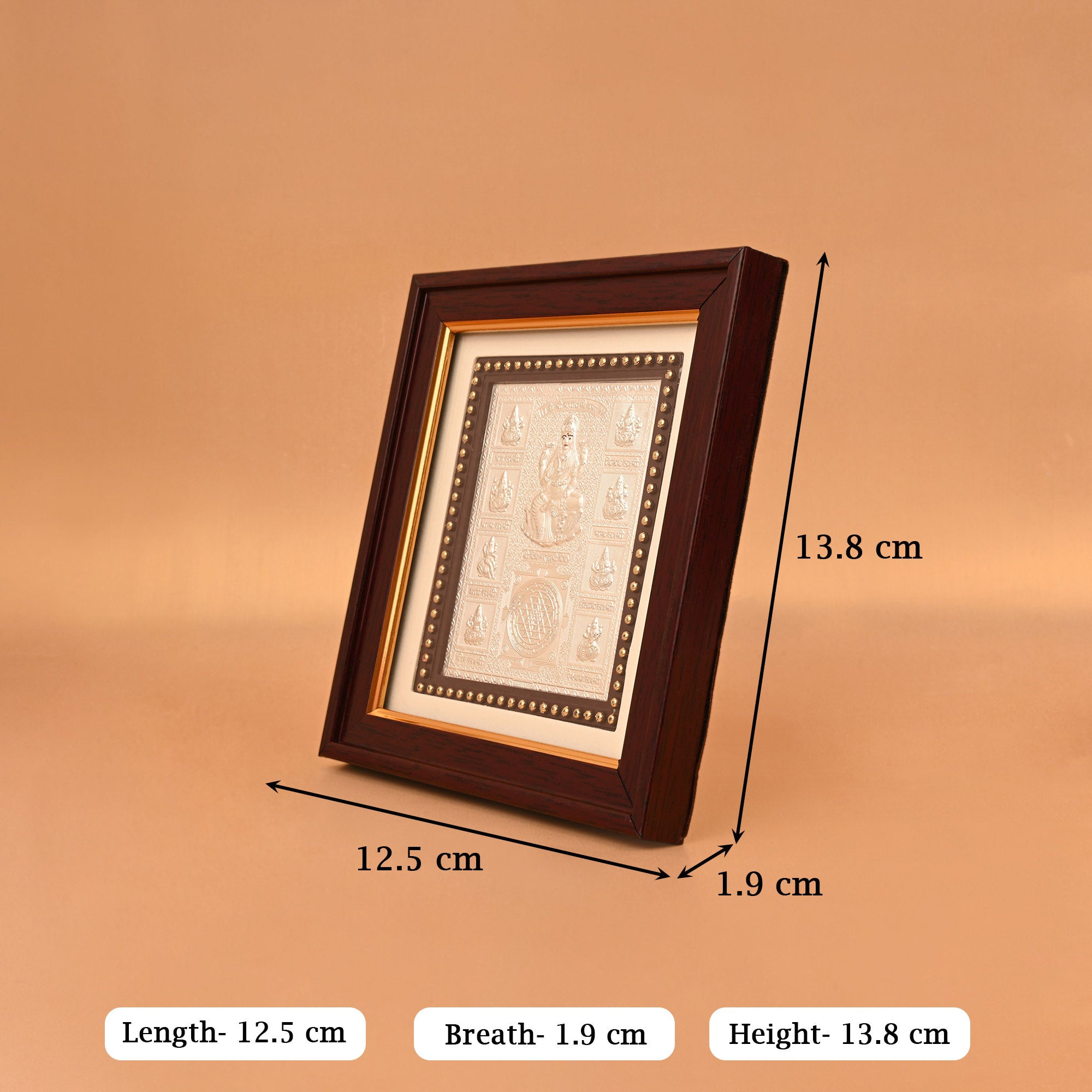 999 Silver Shree Ashtalakshmi Yantra Frame