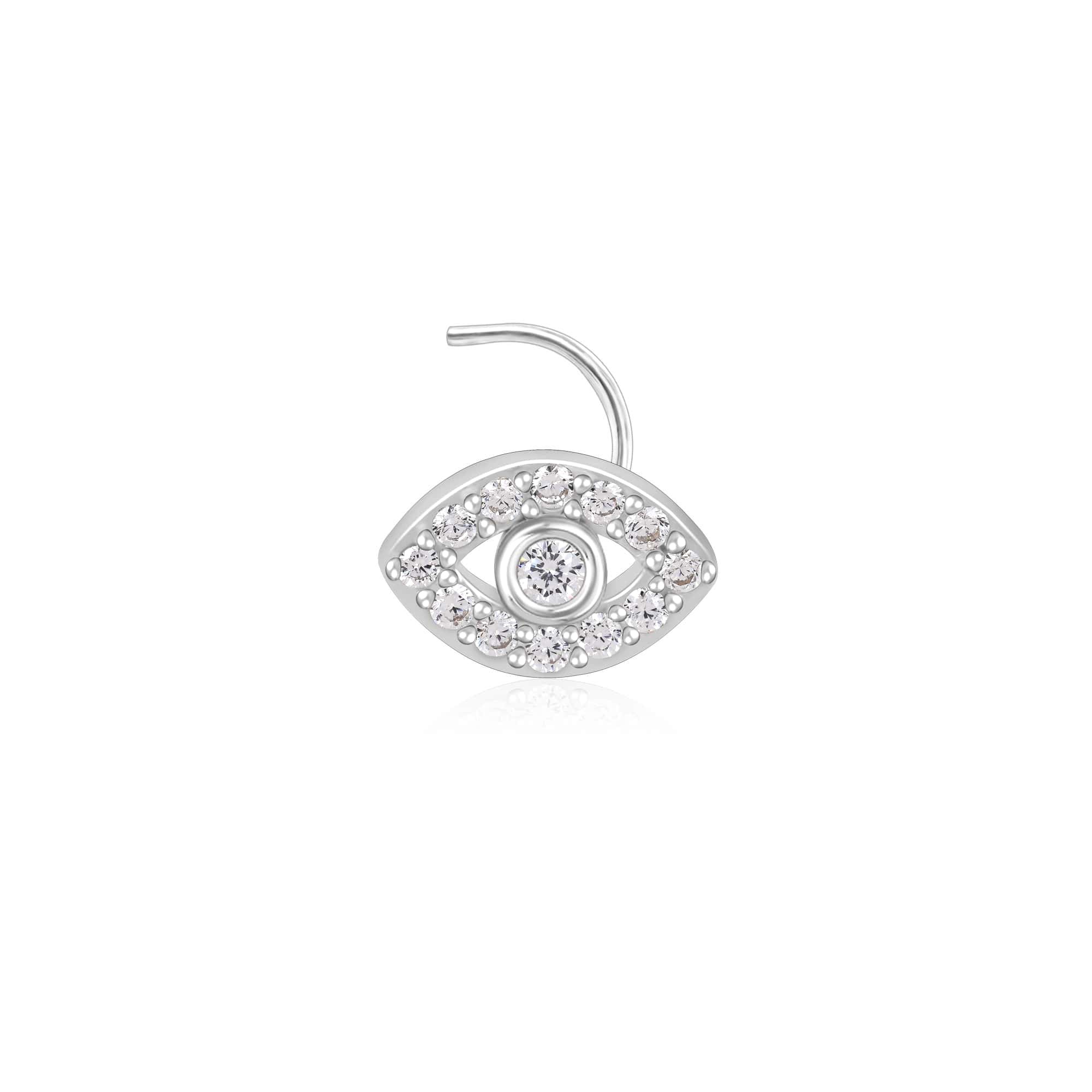 Studded Evil Eye Nose Pin