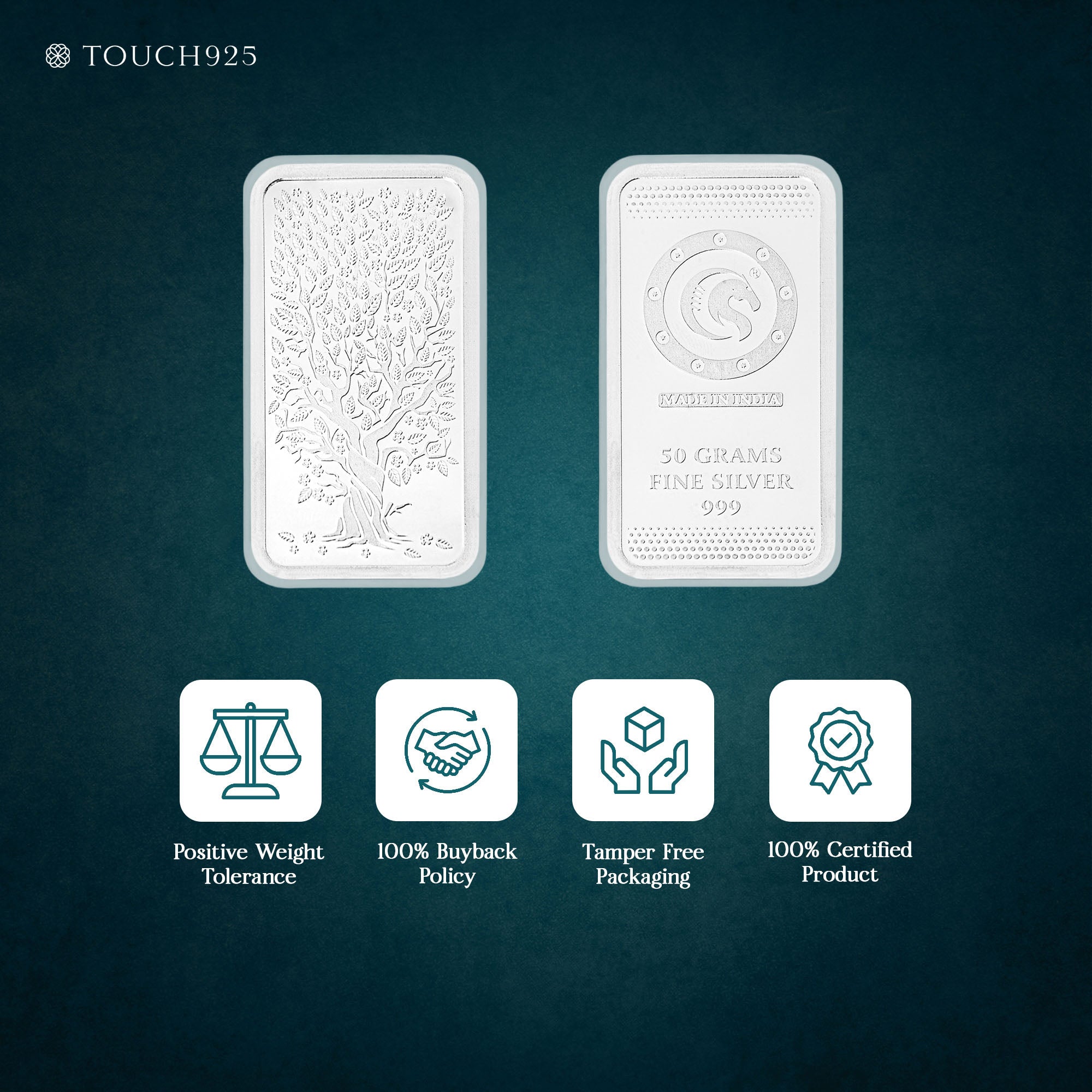 999 Silver 50g Banyan Tree Bar