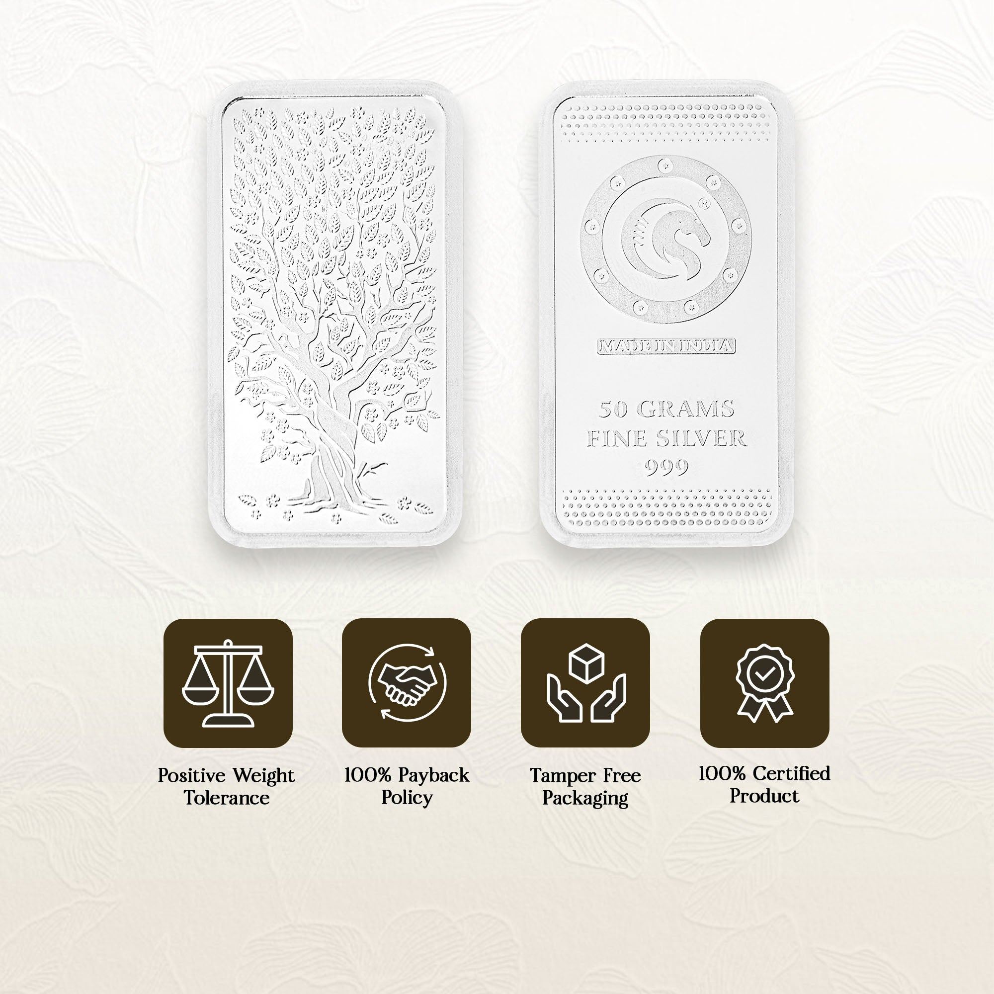999 Silver Banyan Tree Bar 50g