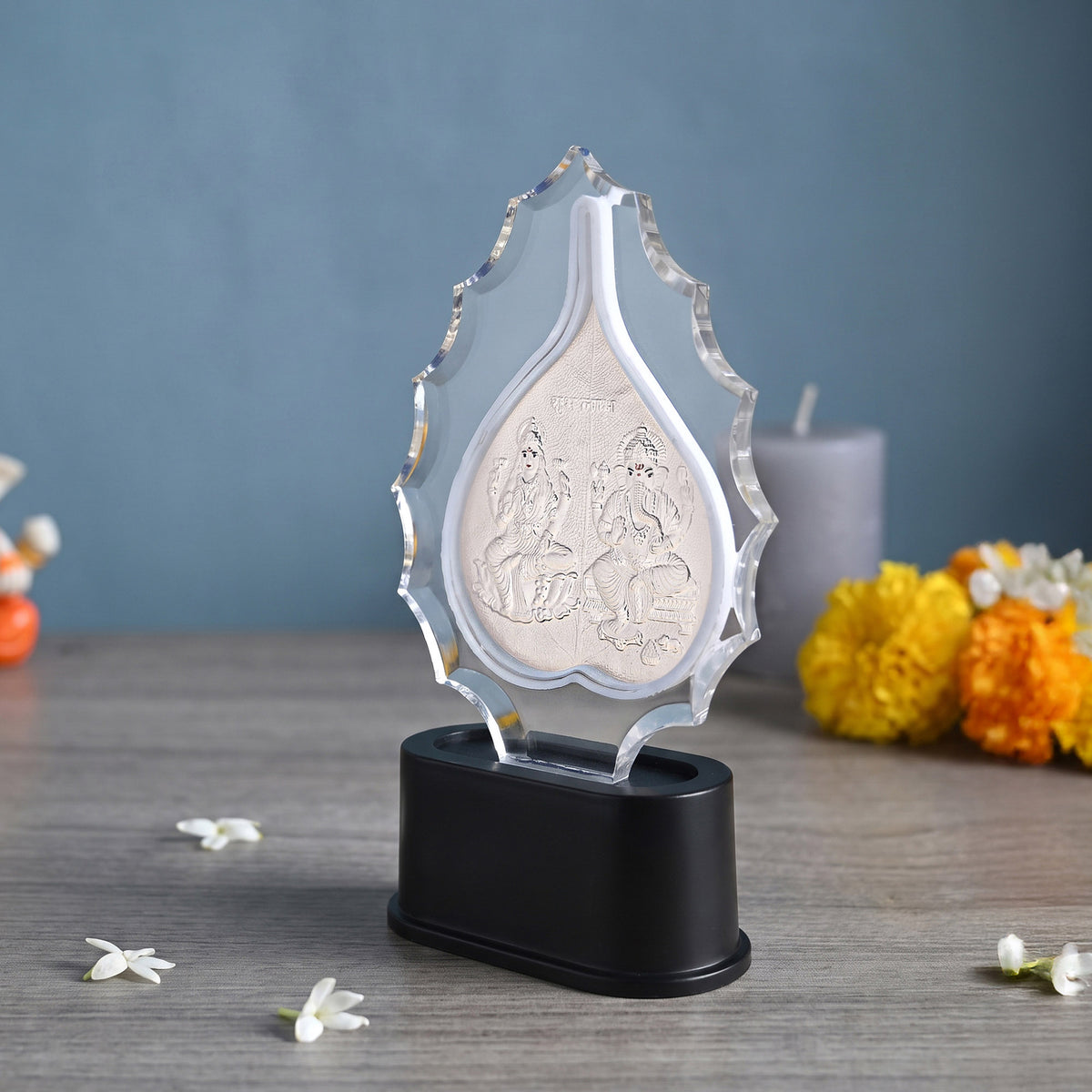 999 Silver Lakshmi Ganesh Idol Stand