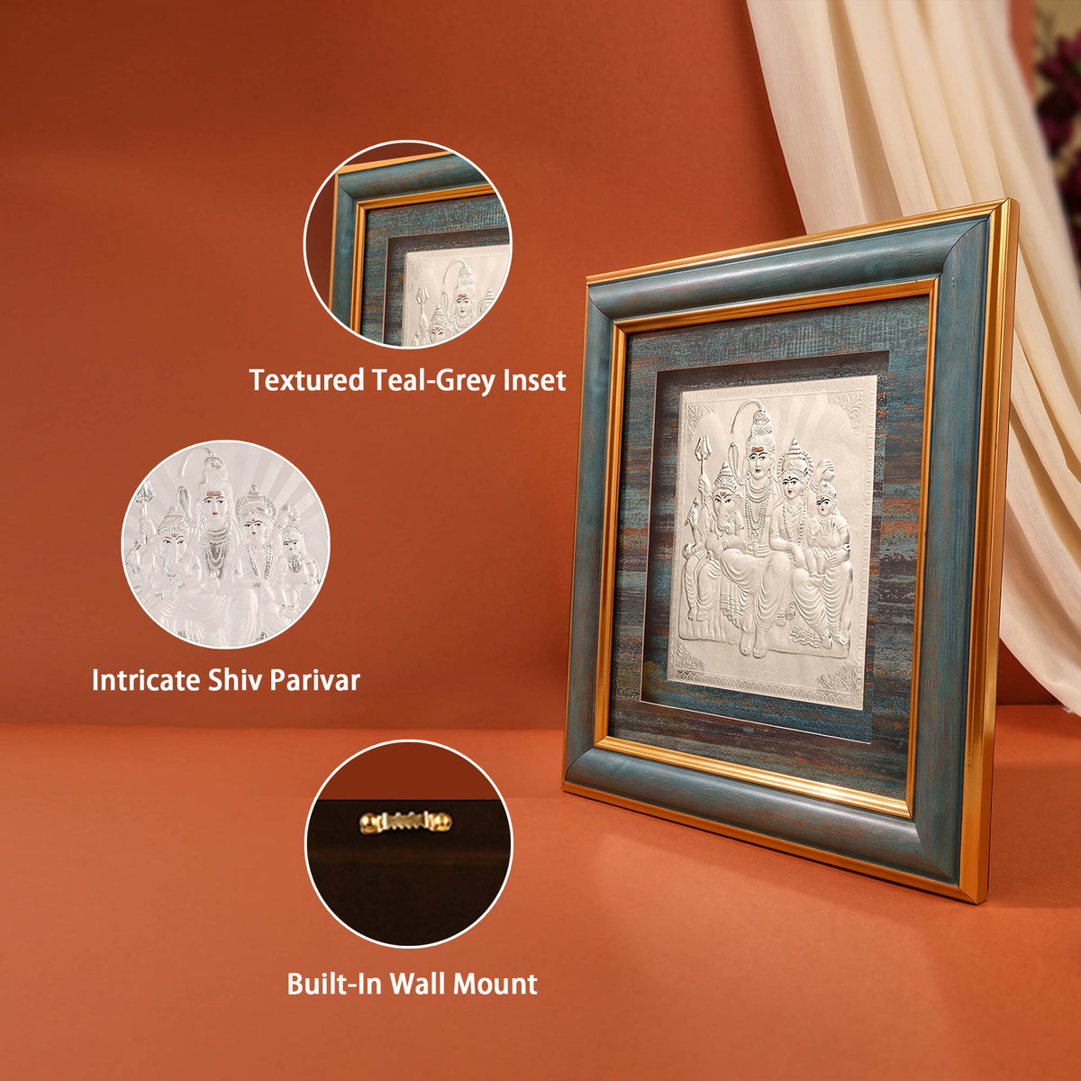 999 Silver Shiv Parivar Frame