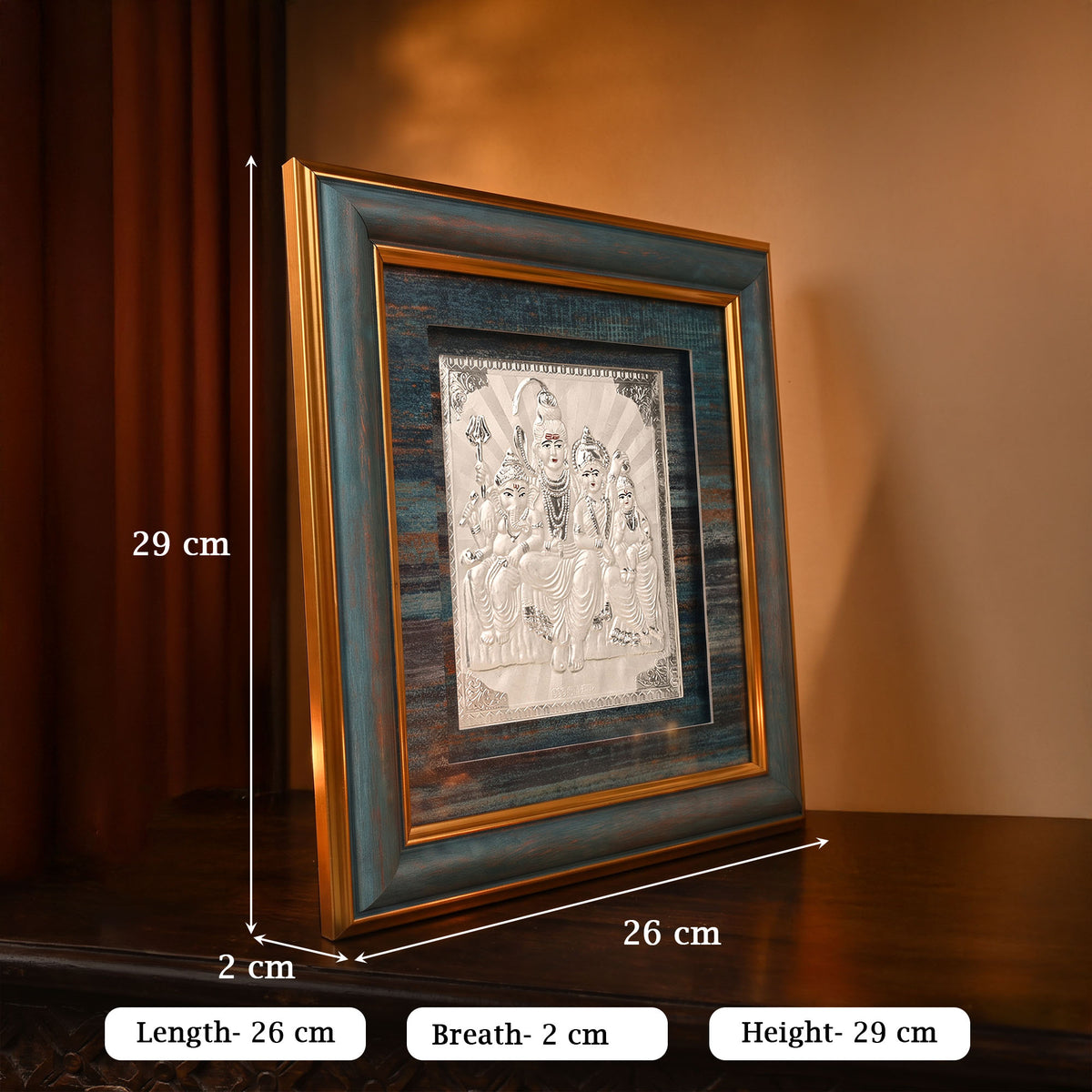 999 Silver Shiv Parivar Frame