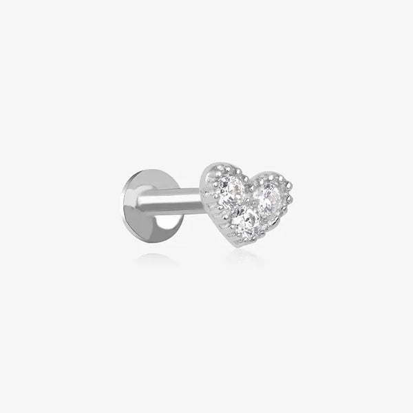 Radiant Heart Nose Pin