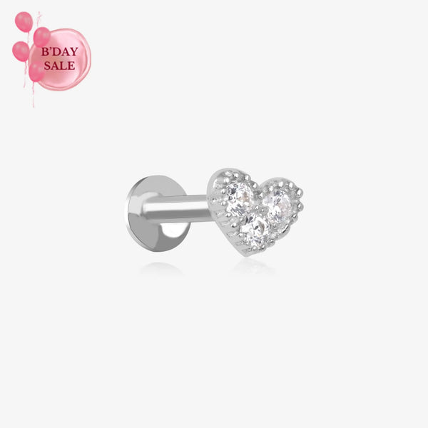 Radiant Heart Nose Pin - Touch925