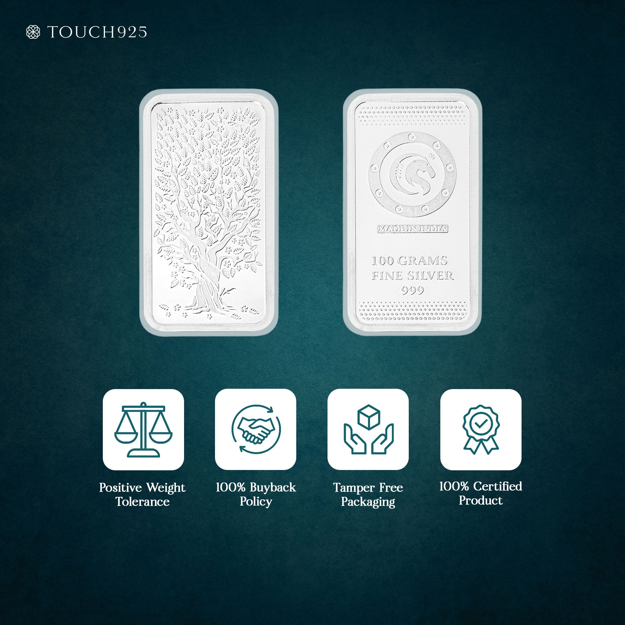 999 Silver 100g Banyan Tree Bar