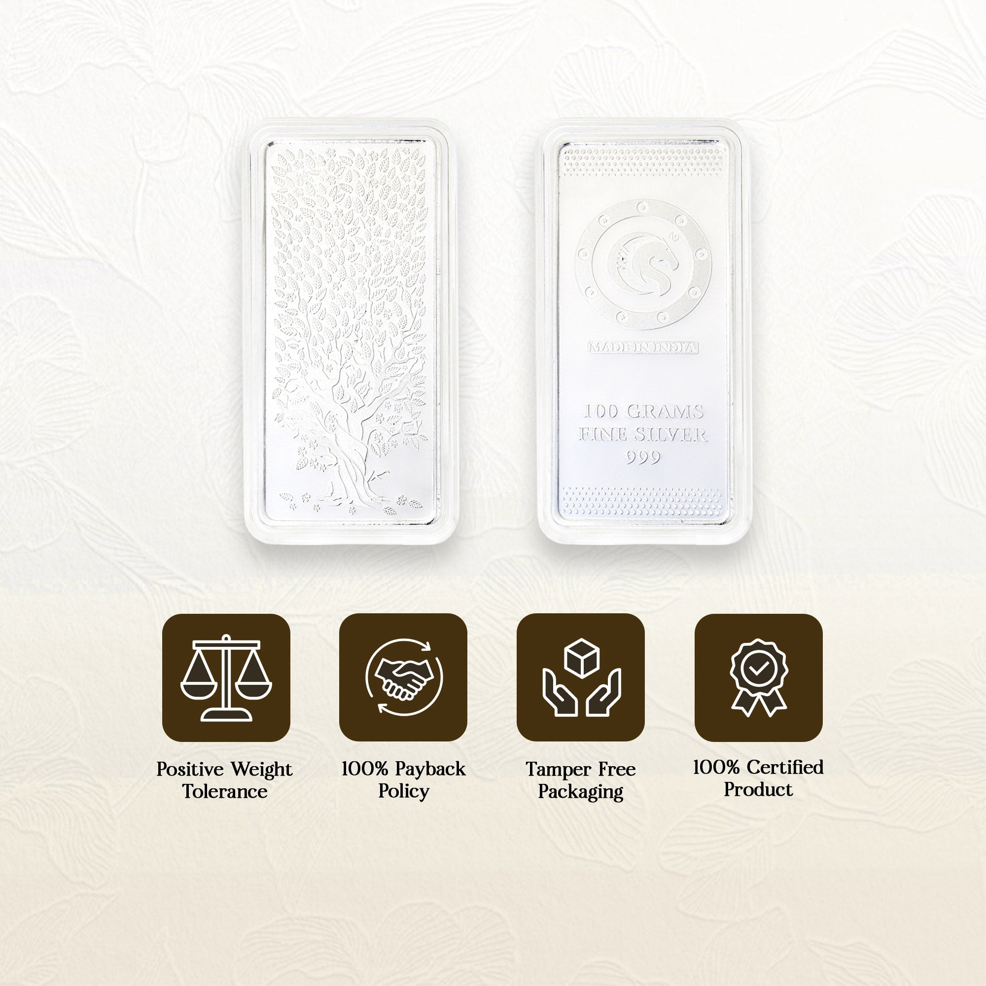 999 Silver Banyan Tree Bar 100g