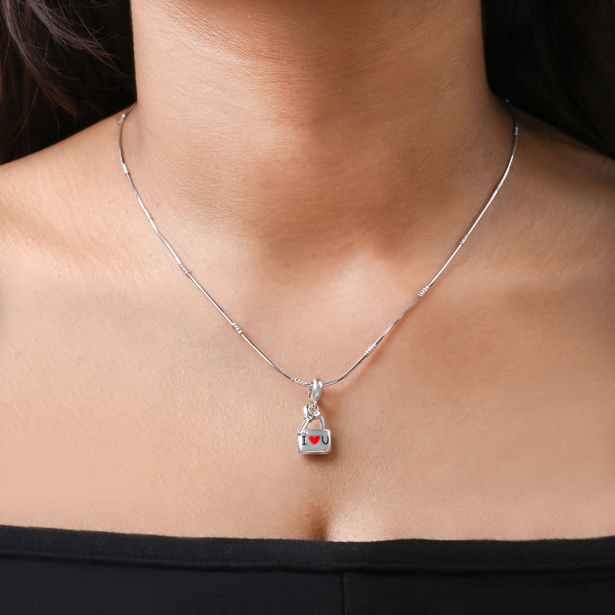 Love Lock & Key Pendant
