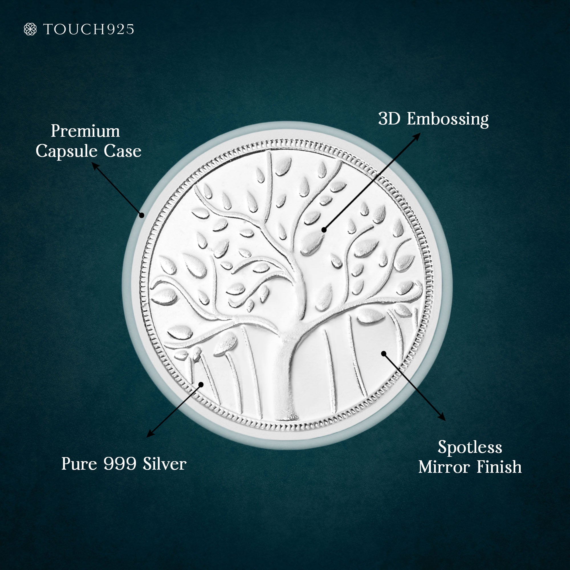 999 Silver 10g Banyan Tree Coin