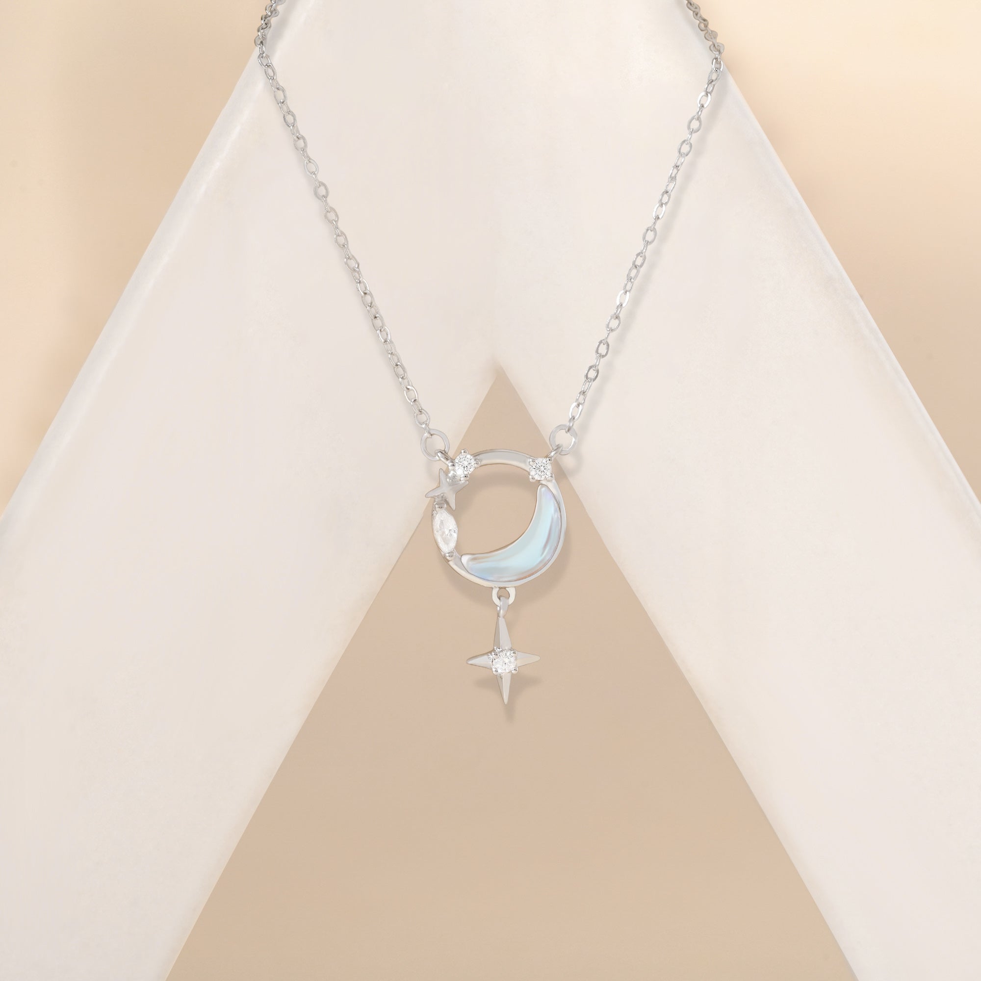 Moon & Star Pendant Necklace