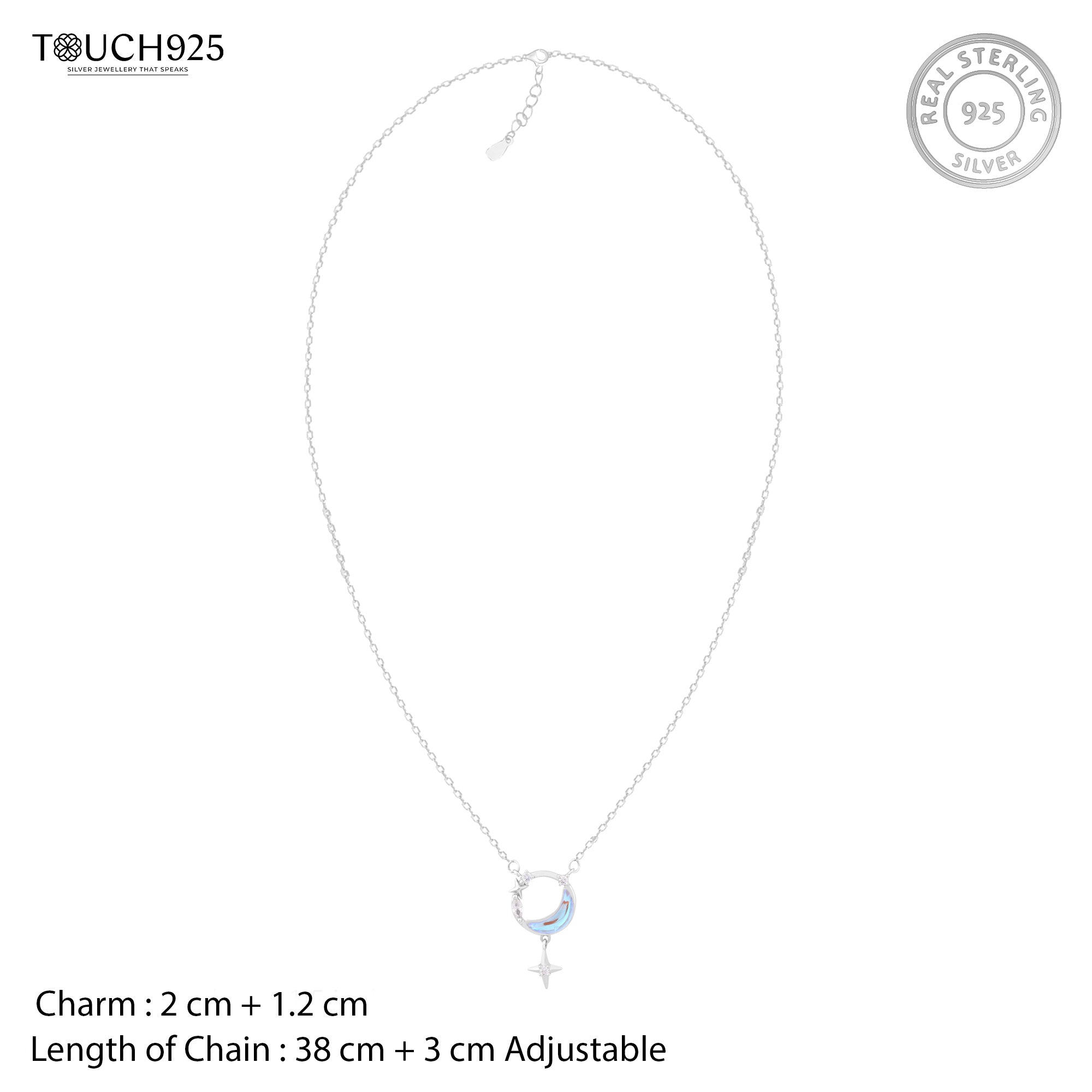 Moon & Star Pendant Necklace