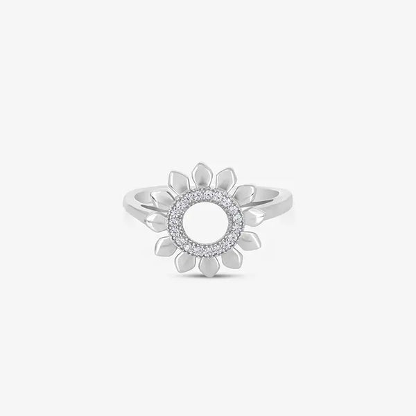 Sparkle CZ Flower Ring