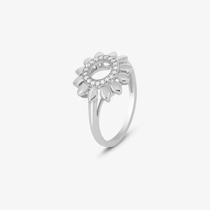 Sparkle CZ Flower Ring - Touch925